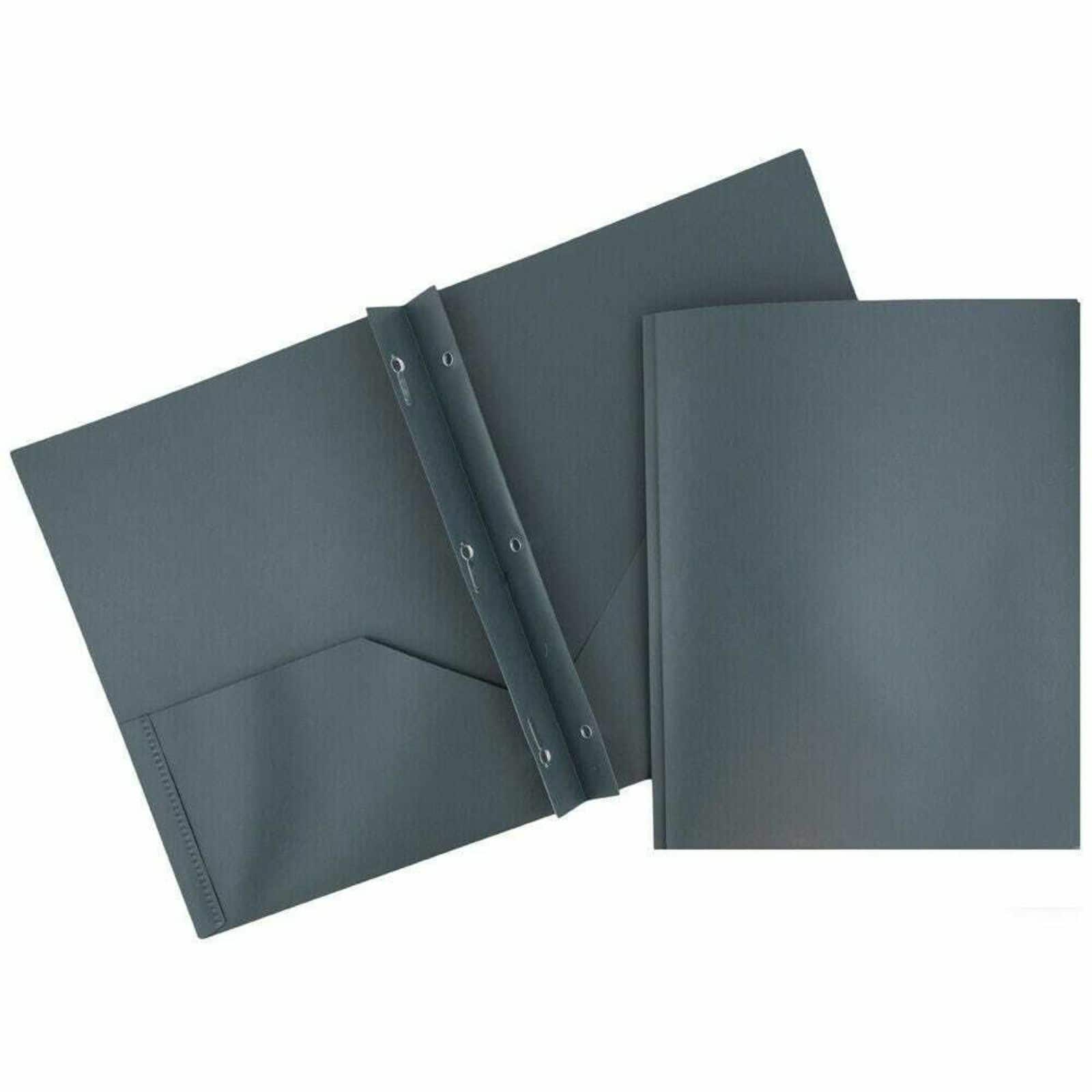 JAM Paper Plastic 2 Pocket POP Folders with Clasps, 12ct.