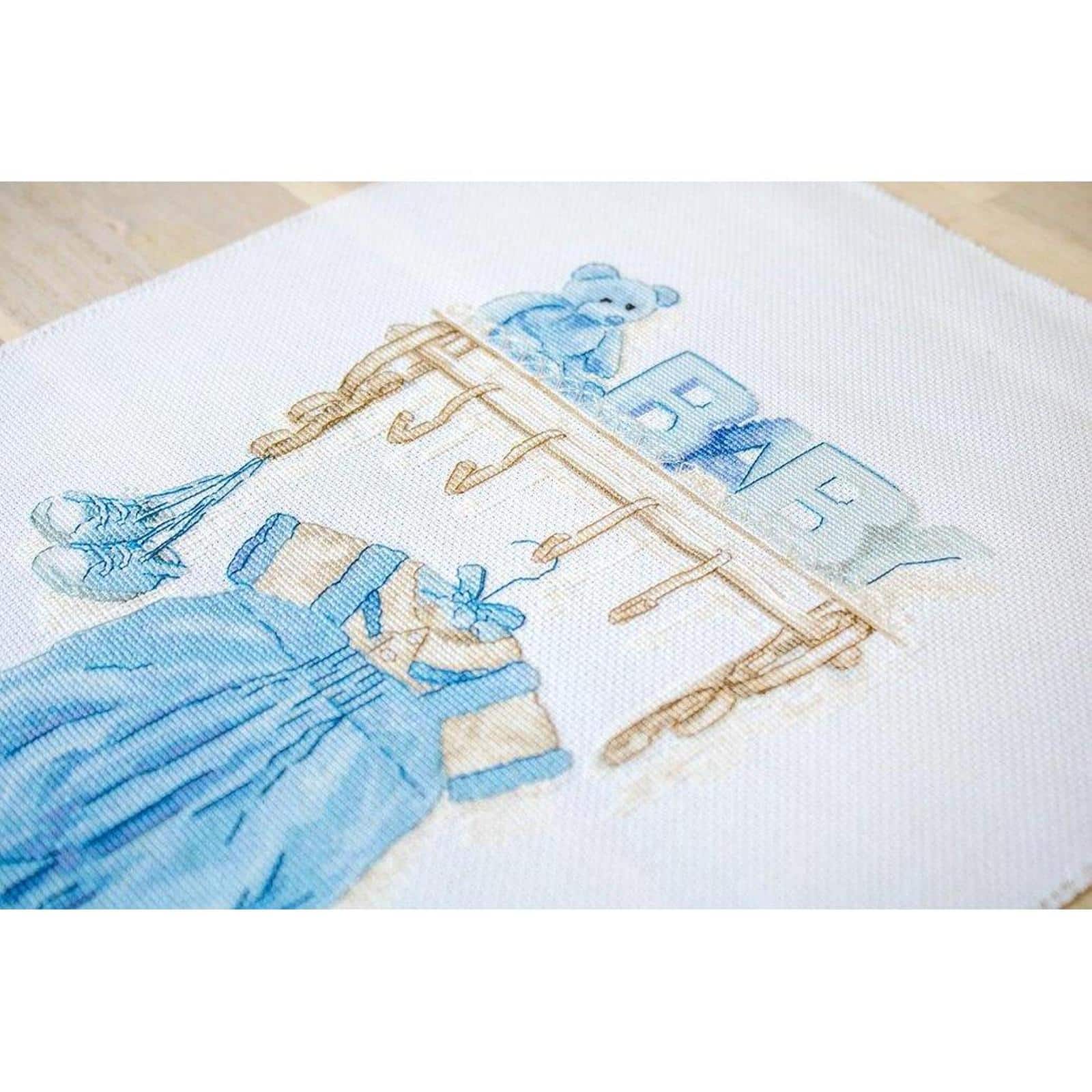 Luca-s Baby Boy Birth Counted Cross Stitch Kit