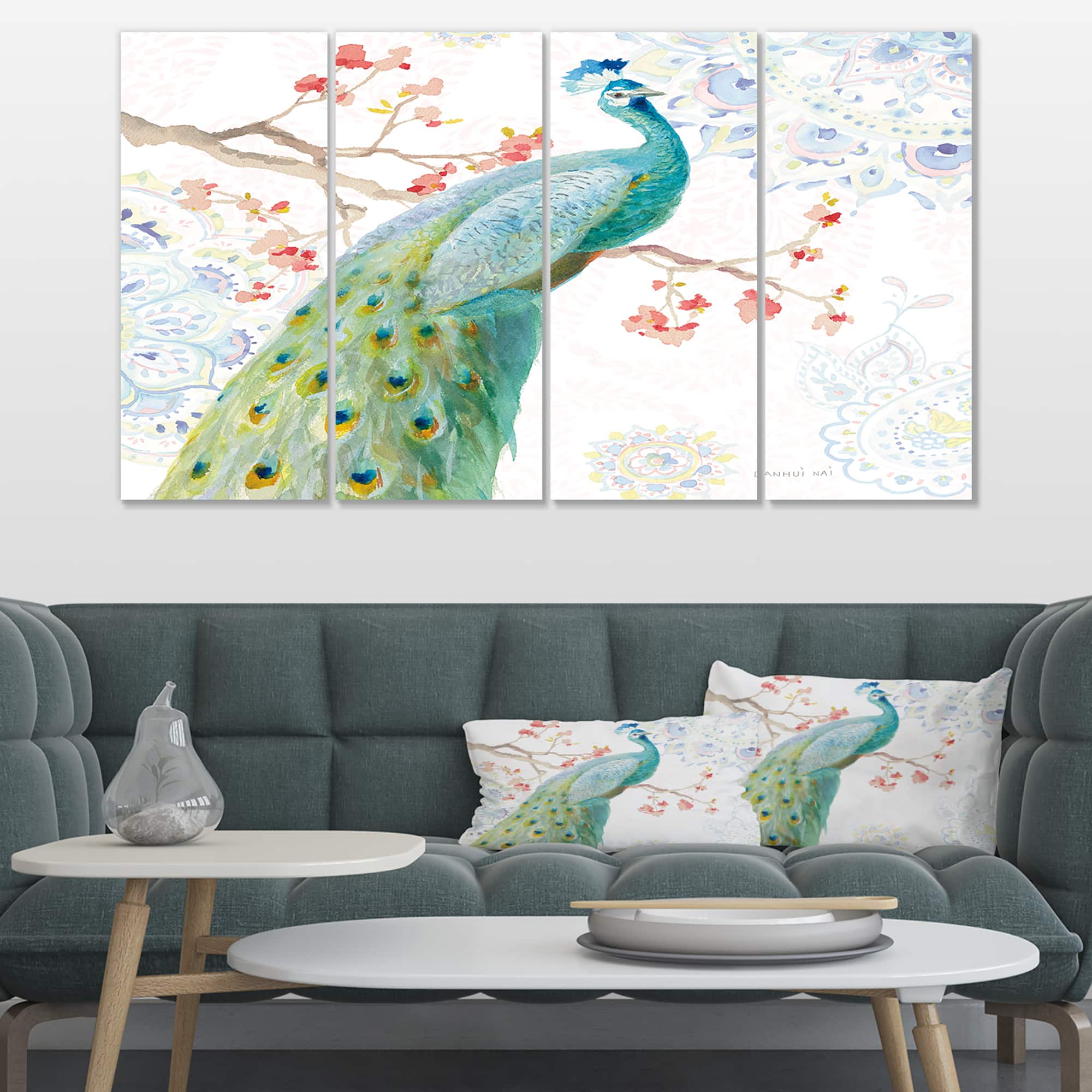 Designart - peacocks Watercolor I