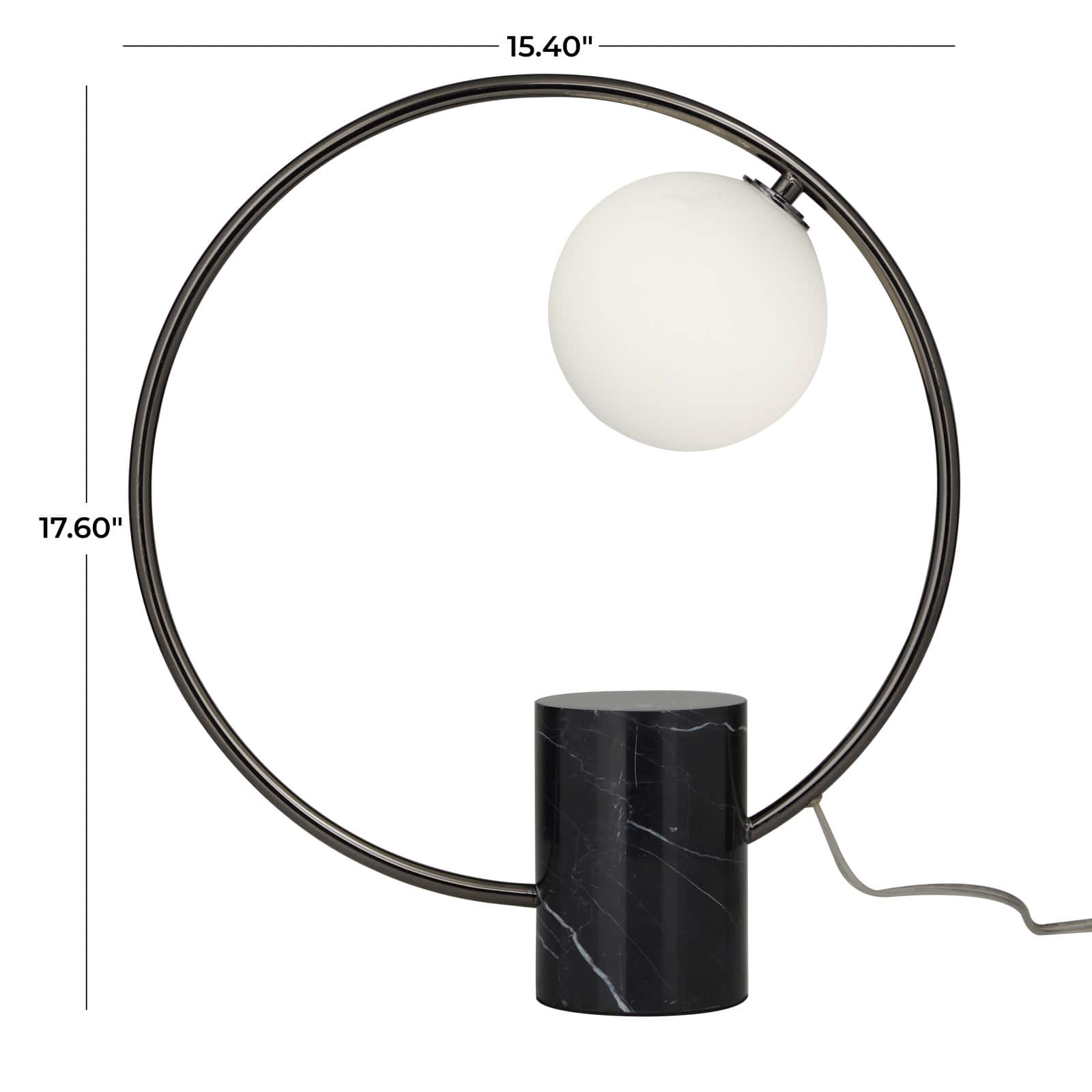 17.5" Marble Contemporary Abstract Accent Lamp
