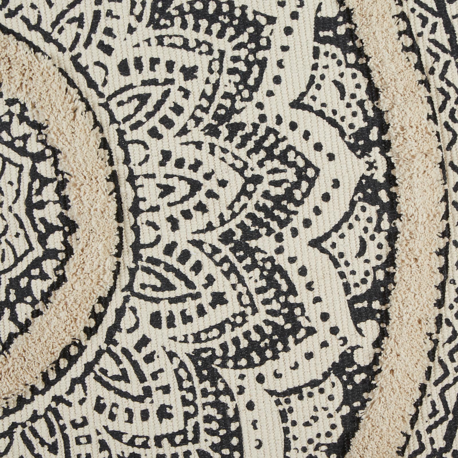 DII® Printed Natural Hand-Loomed Shag Rug