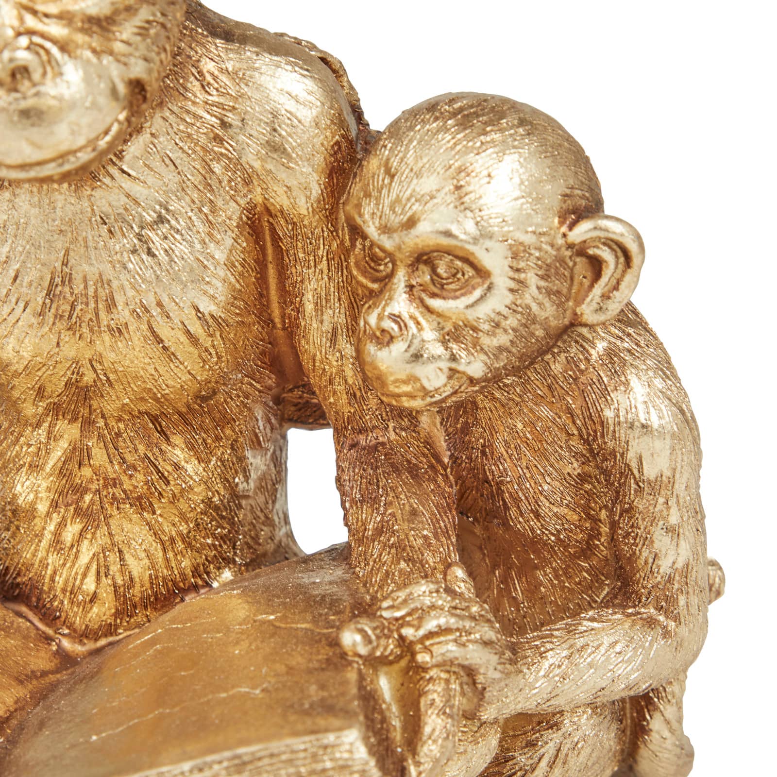 Gold Polystone Glam Sculpture, 7" x 9" x 6"
