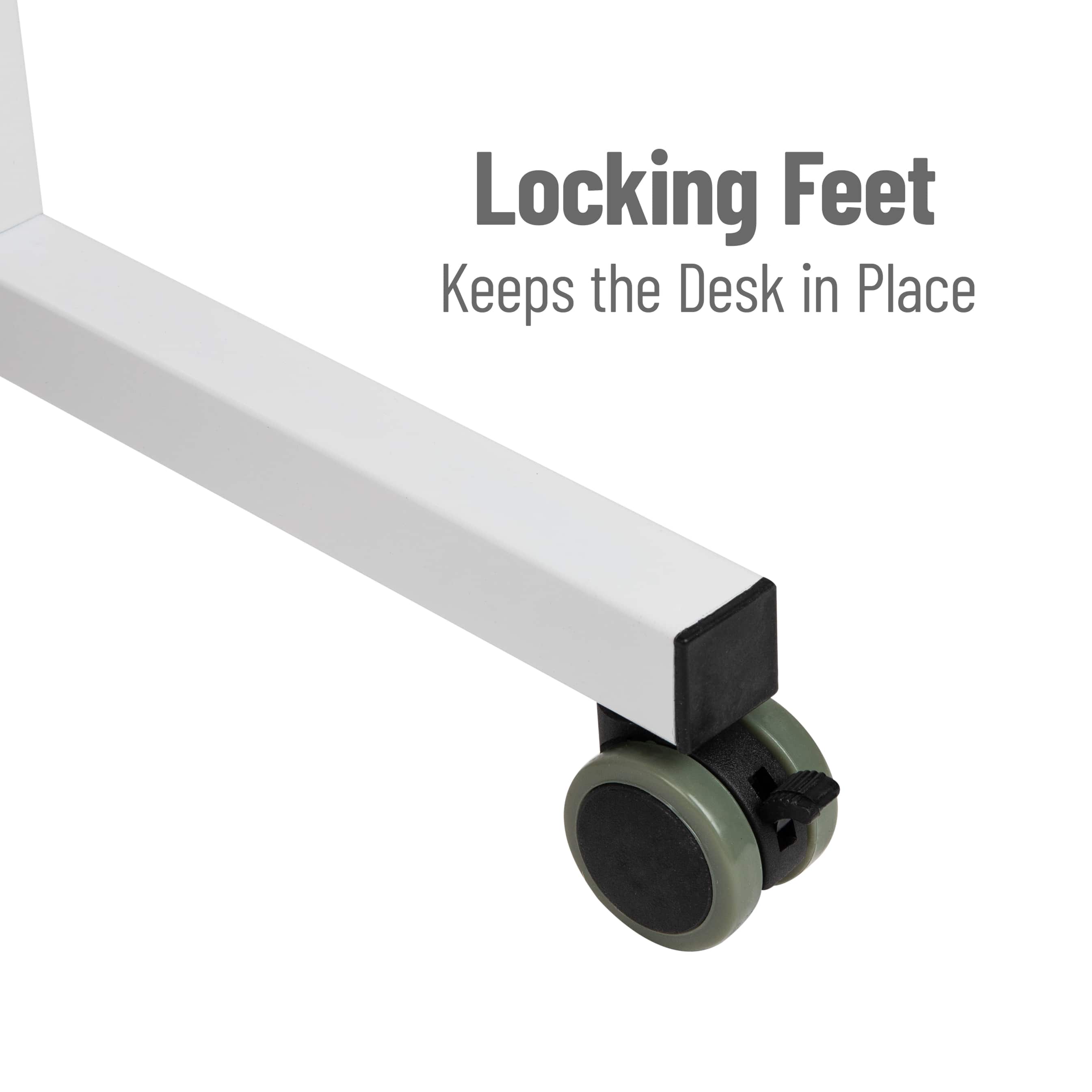 Mind Reader Woodland Collection White Adjustable Mobile Sit & Stand Laptop Desk