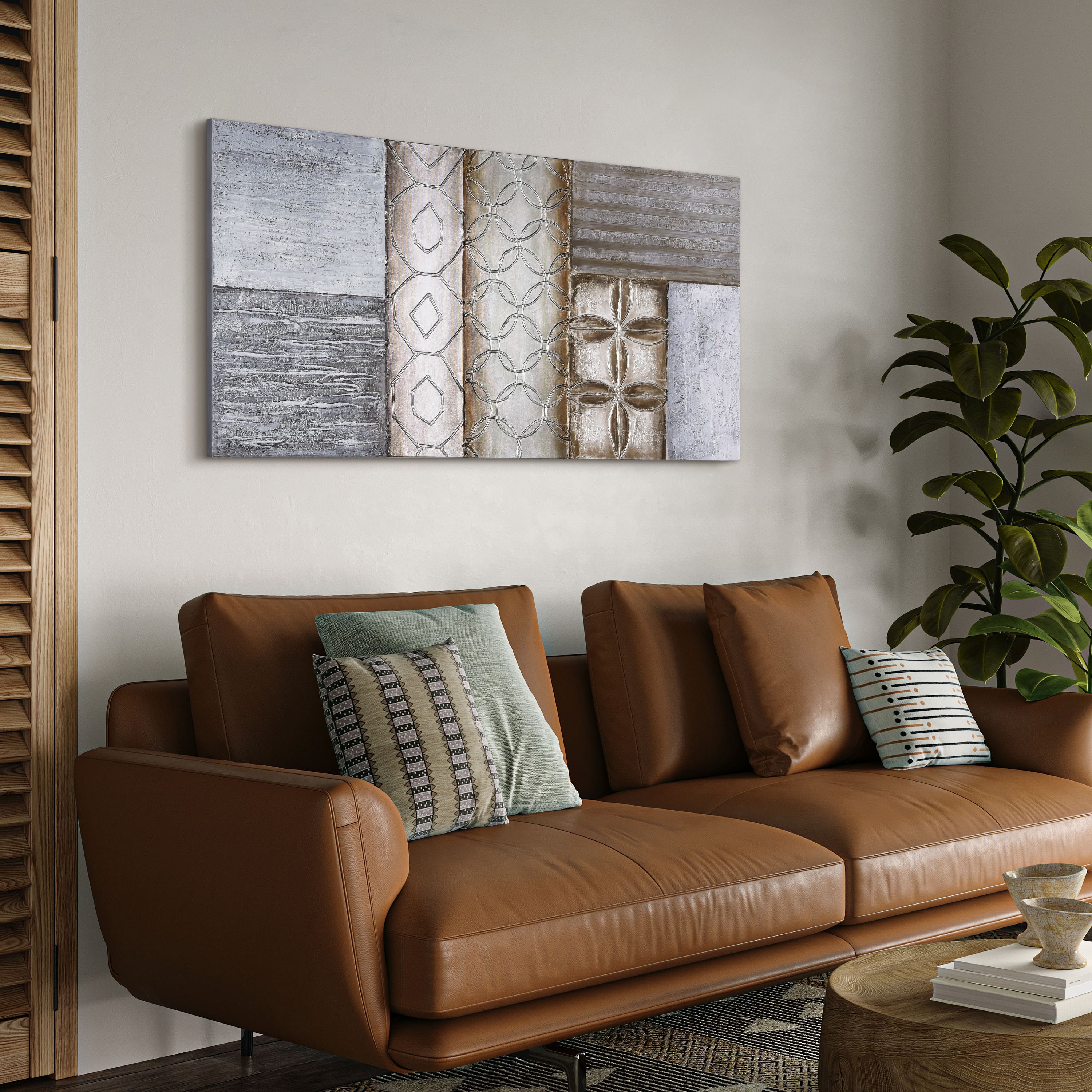 Empire Art Direct 30" x 60" Stacked I Textured & Metallic Hand Painted Canvas Wall Art