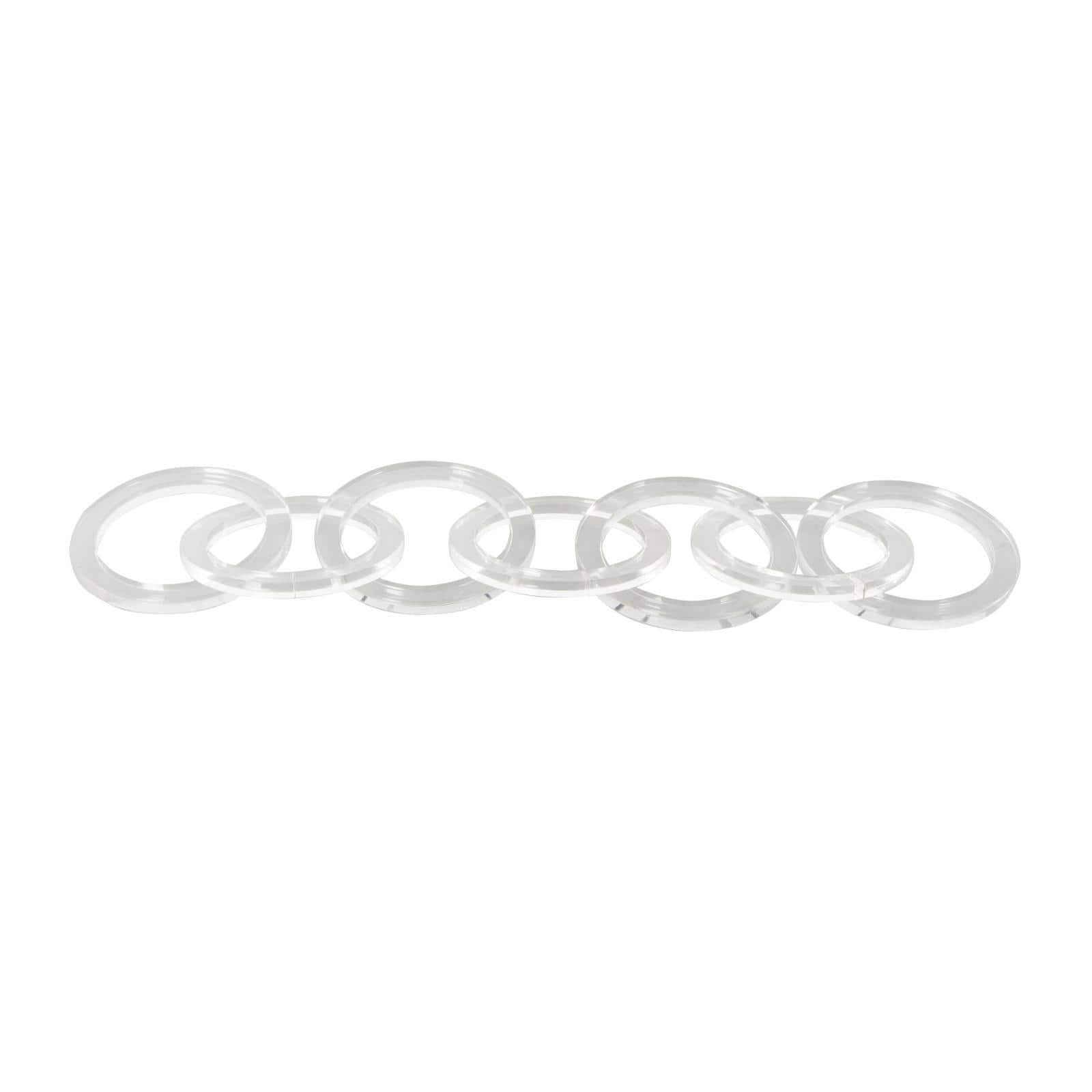 21" Clear Acrylic Plastic Chain Circular Link Sculpture