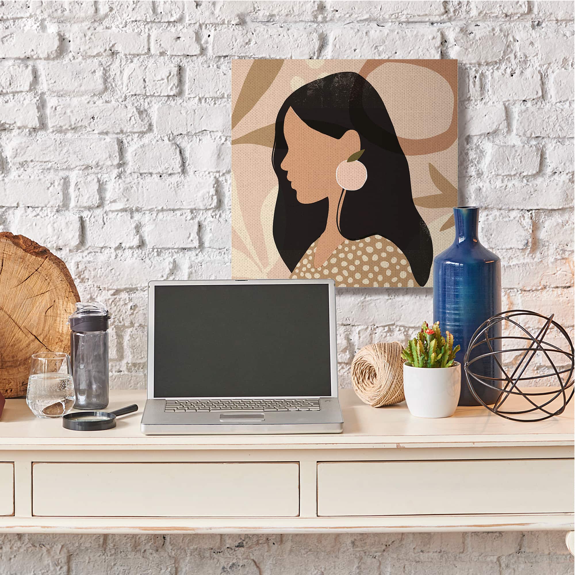 Stupell Industries Woman With Peach Earring Canvas Wall Art