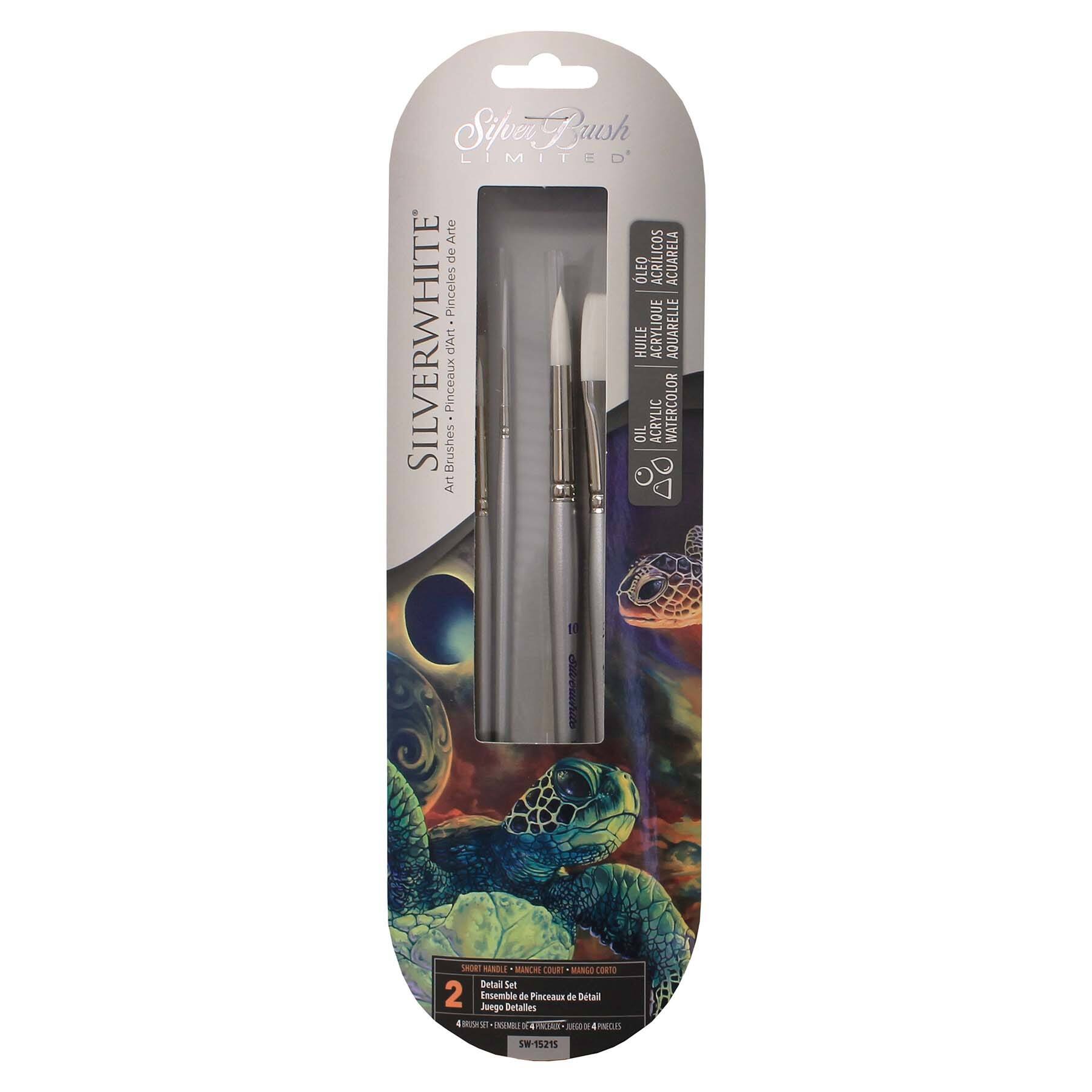 Silver Brush Limited Silverwhite® Short Handle Water Color Brush Set