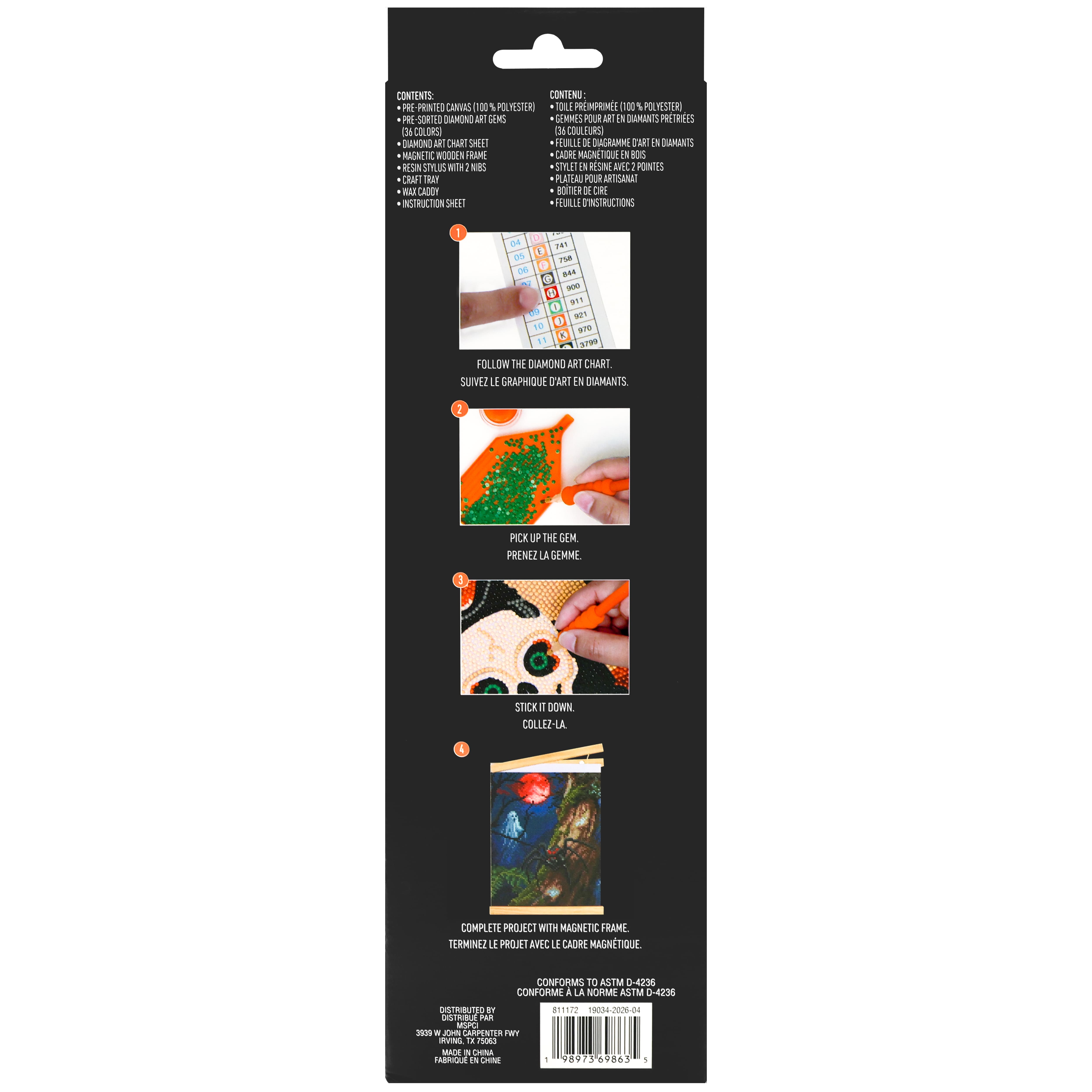8" x 10" Spider & Blood Moon Diamond Art Kit with Magnetic Wood Frame by Make Market®