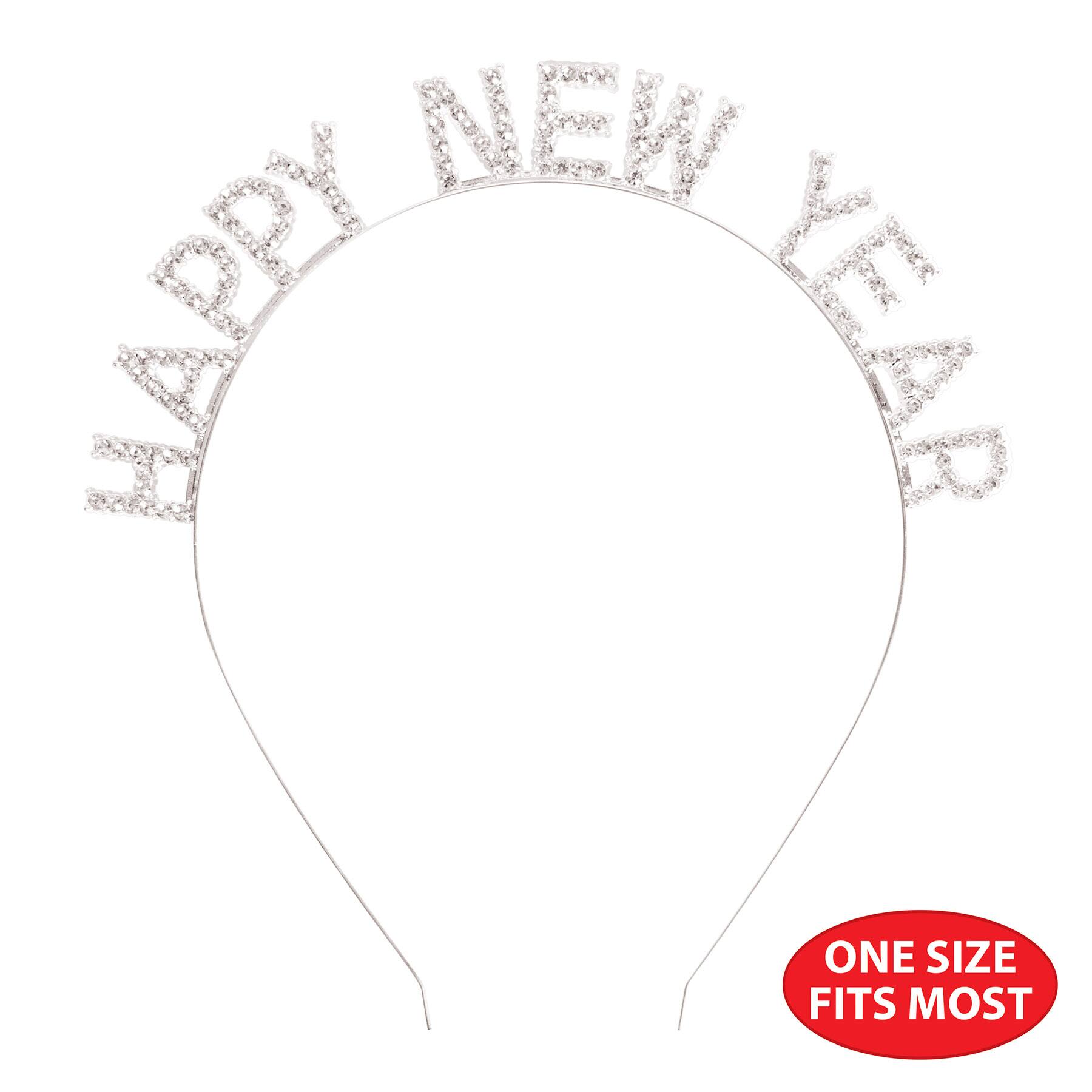 Beistle Rhinestone Happy New Year Headbands, 2ct.
