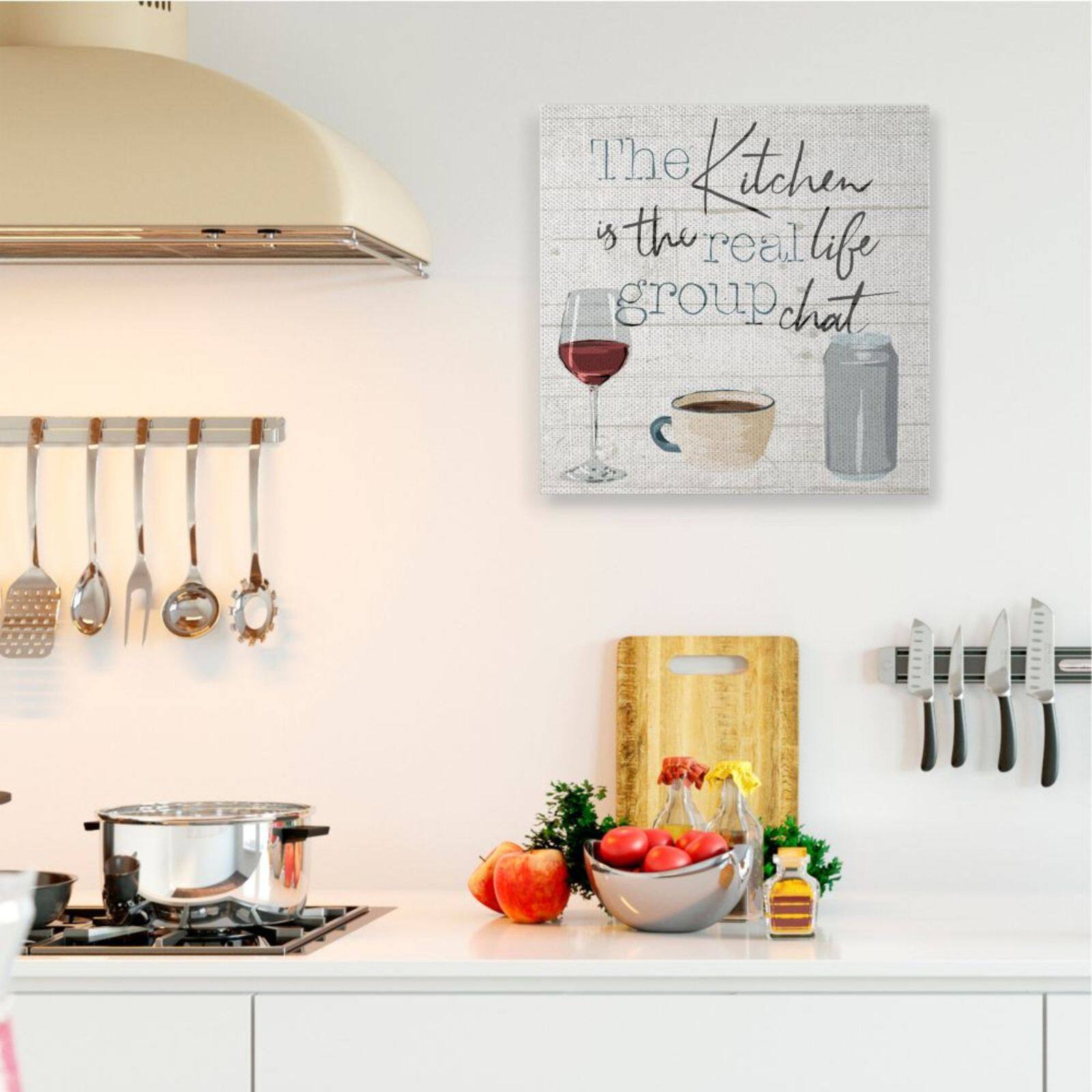 Stupell Industries The Kitchen Group Chat Canvas Wall Art