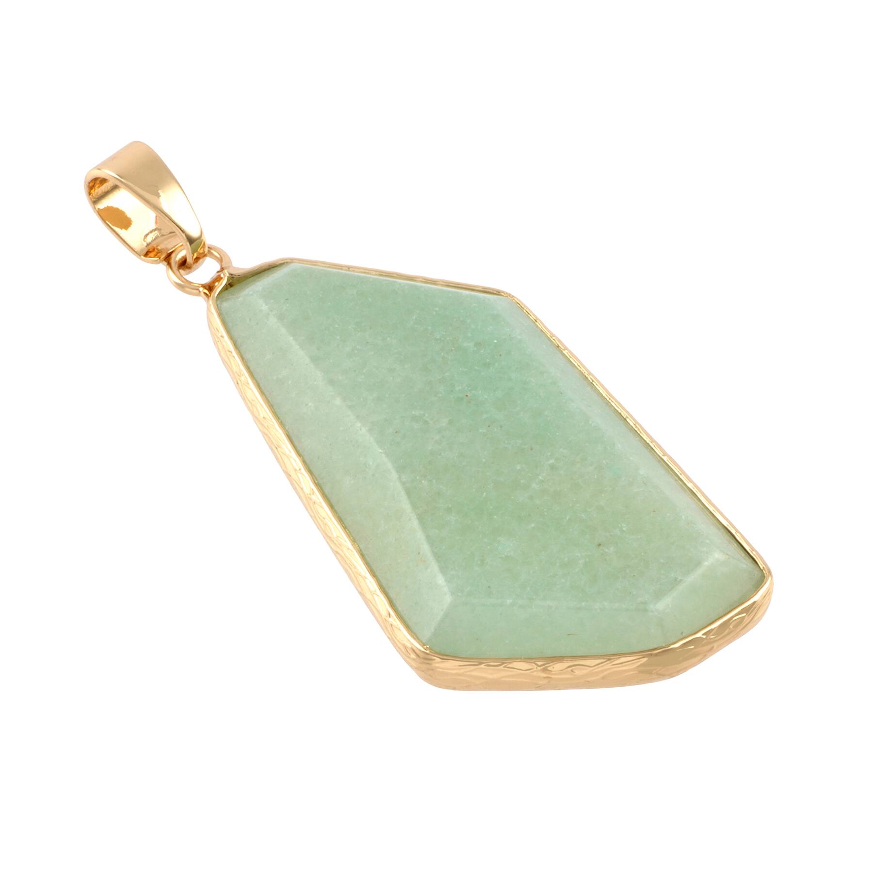 Green Aventurine Irregular Pendant by Bead Landing™