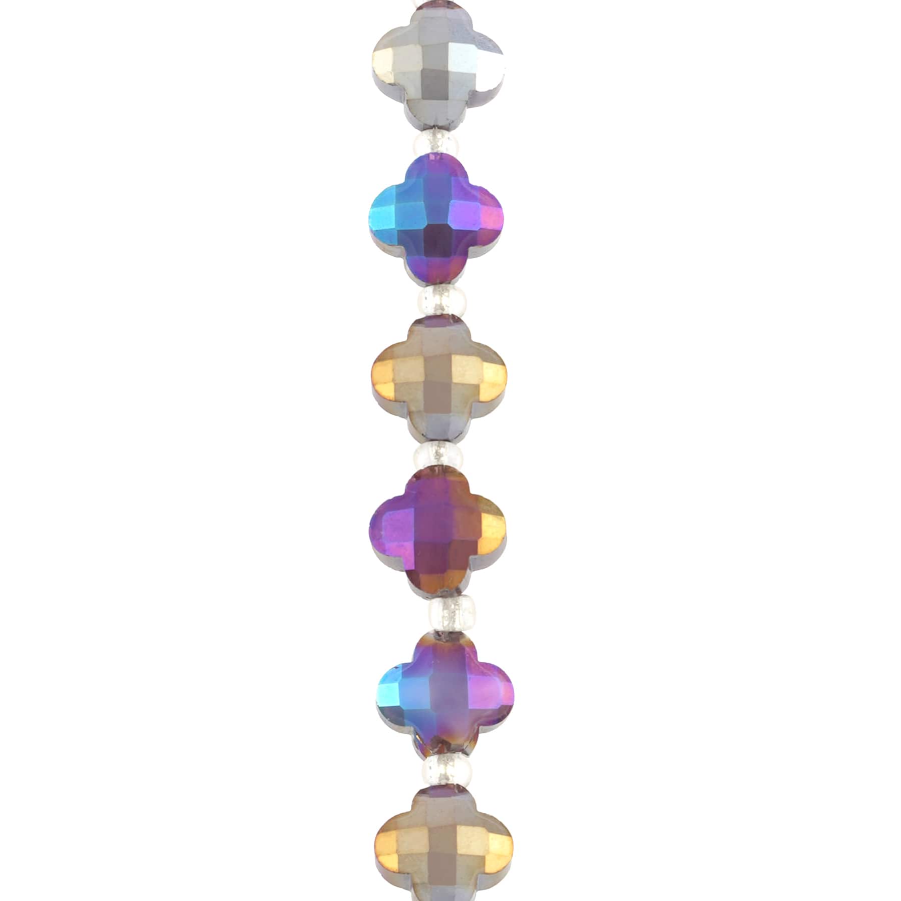 Purple Glass Faceted Cross Beads, 12mm by Bead Landing™