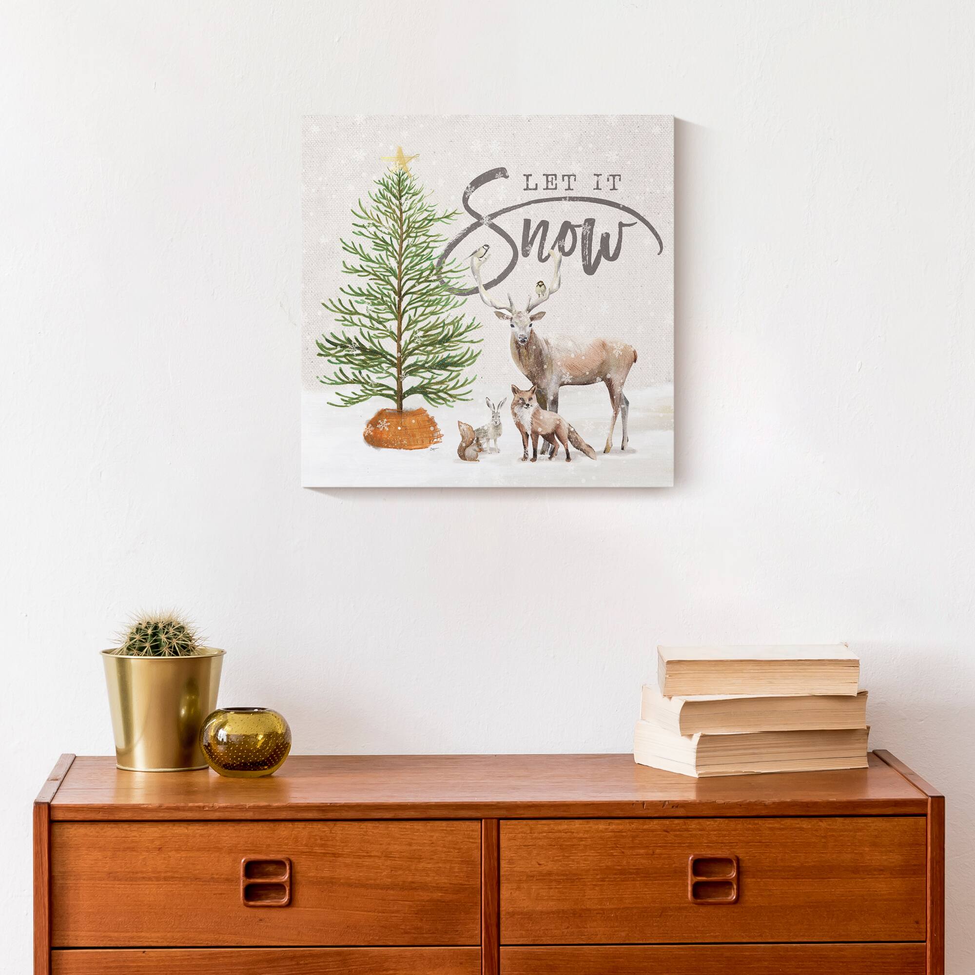Let It Snow Canvas Wall Art