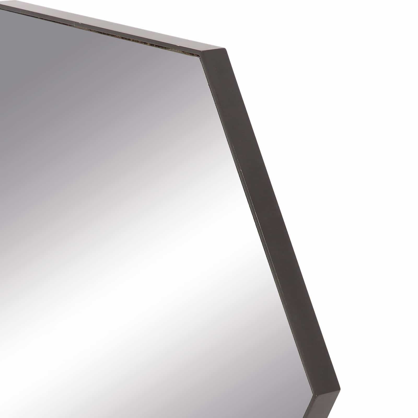 CosmoLiving by Cosmopolitan Black Contemporary Wood Wall Mirror, 21" x 24"