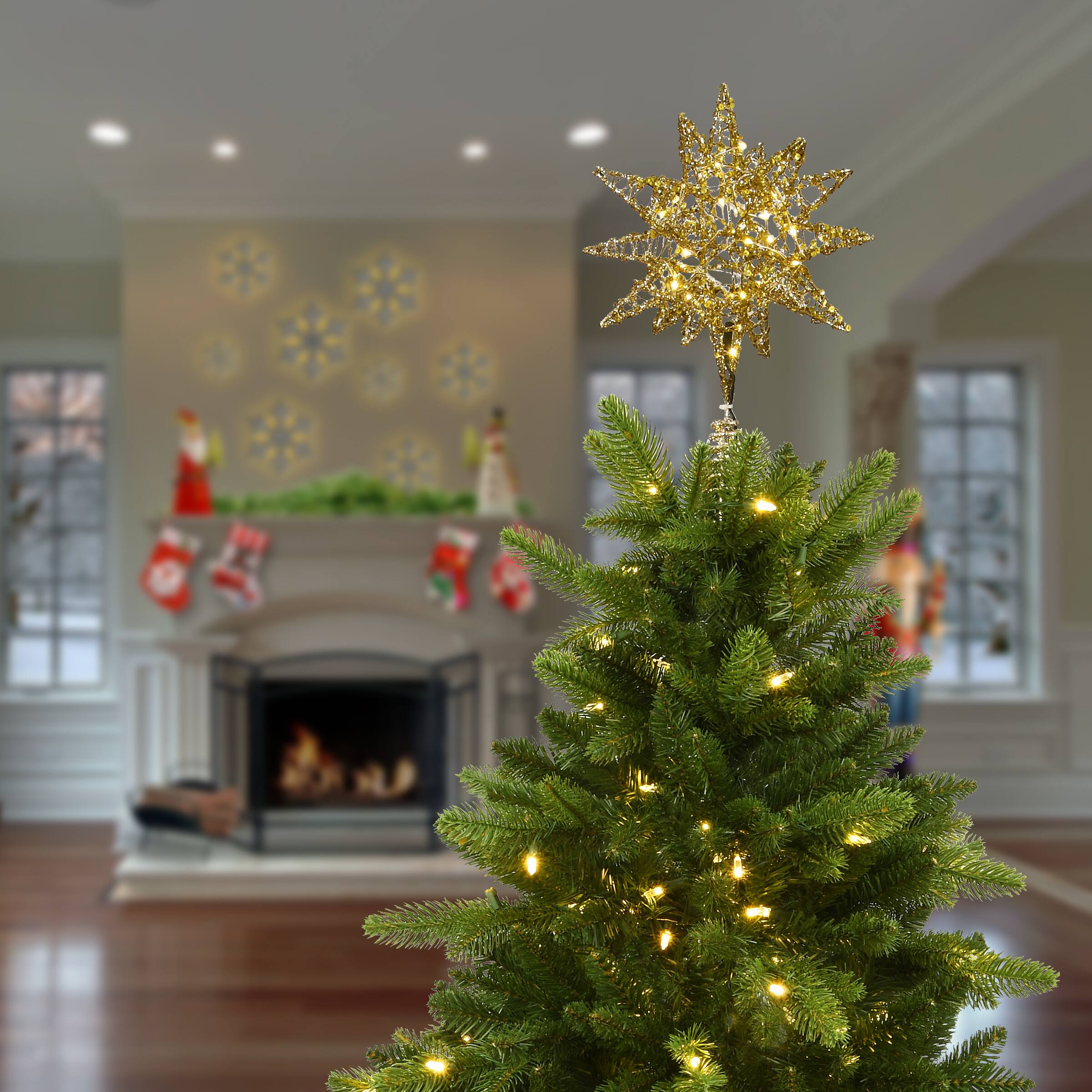 14.5" Falling Star Tree Top For Artificial Trees With Lights