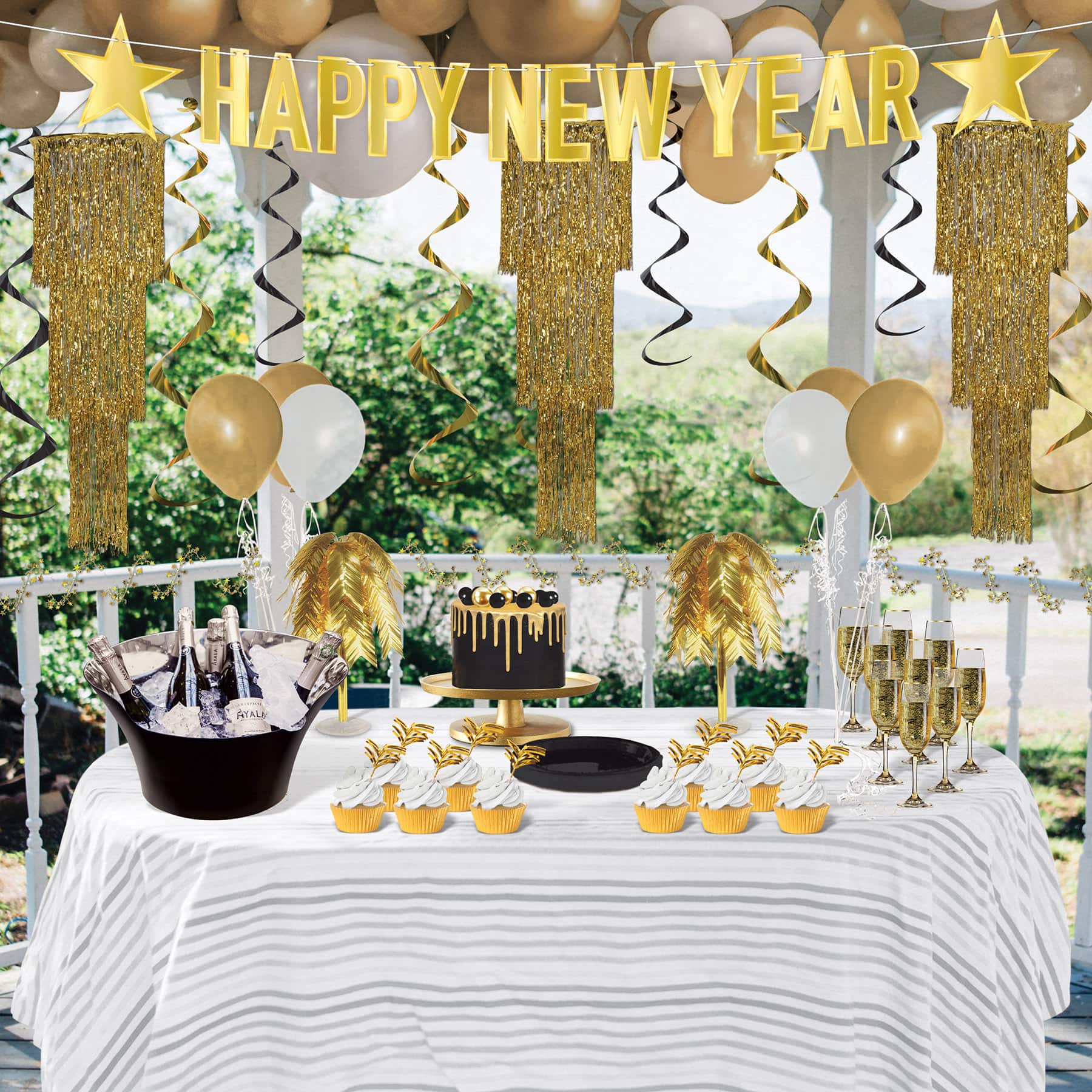 Beistle 7ft. x 8.5" Gold Foil Happy New Year Streamer