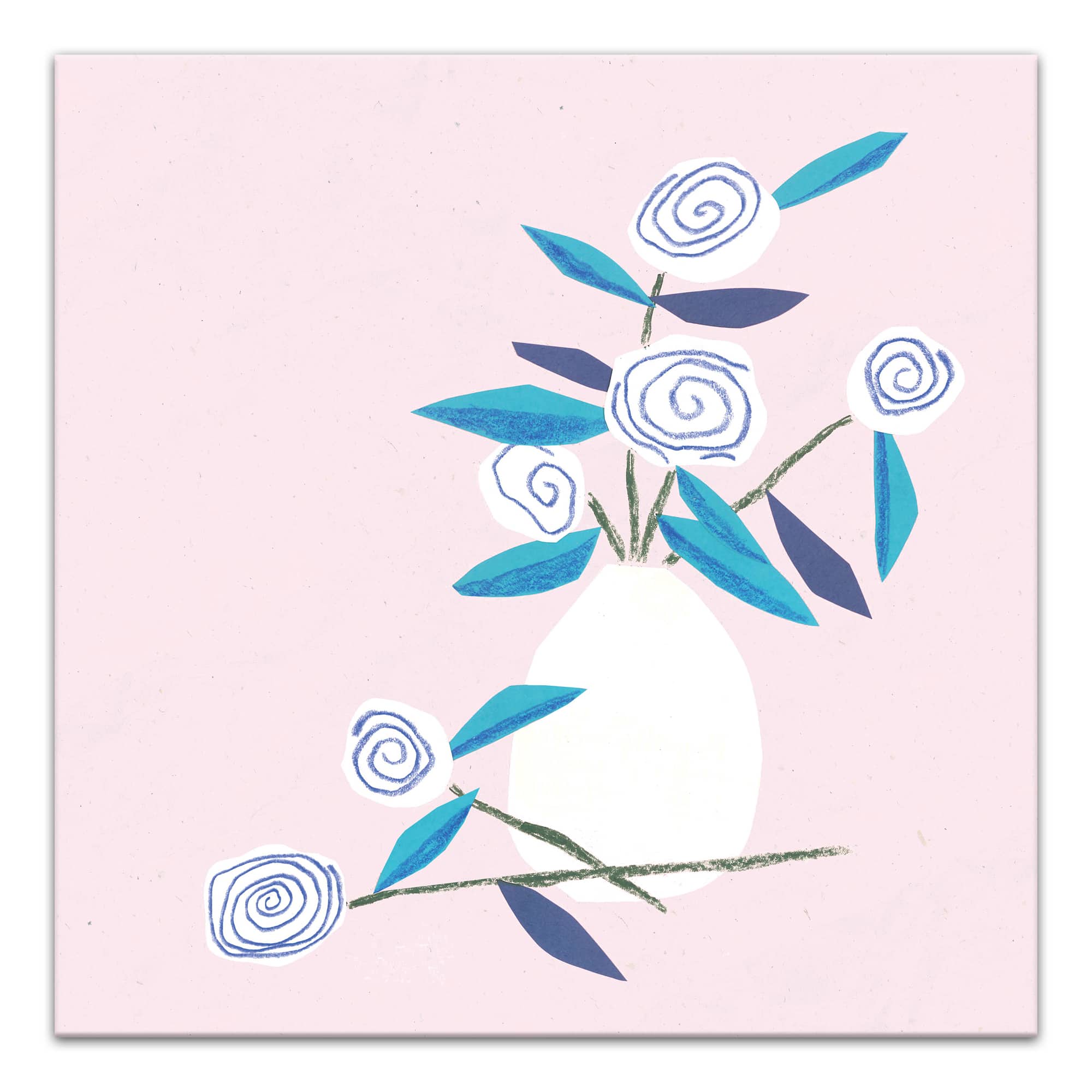 Paper Flowers 24" x 24" Canvas Wall Art