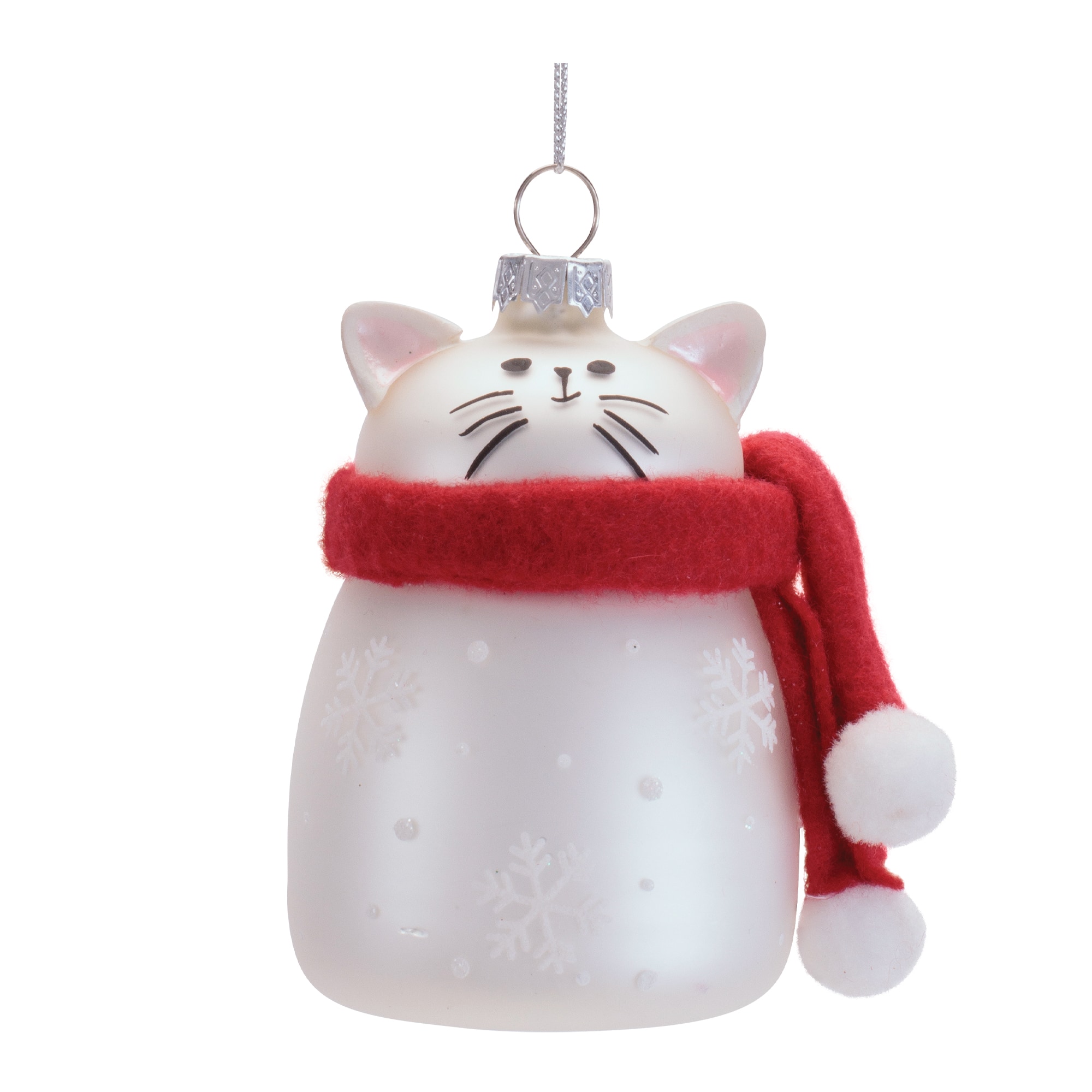 Melrose 3.75" Glass & Polyester Cat Ornaments, 6ct.