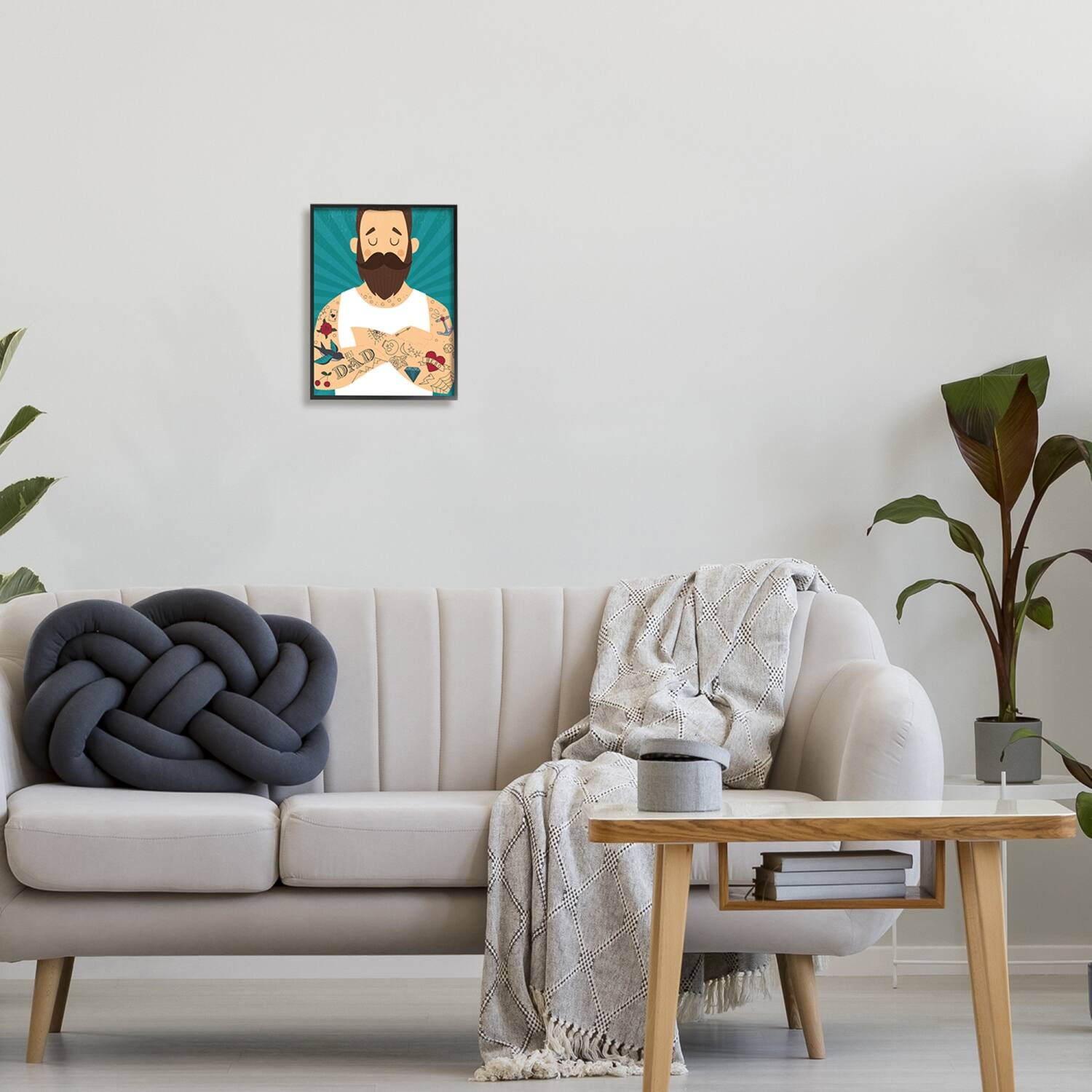 Stupell Industries Best Dad Father's Day Tattoos Framed Giclee Art