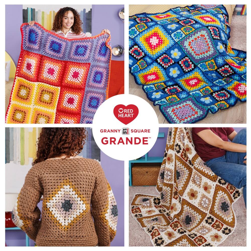 3 Pack Red Heart® All in One™ Granny Square Grande™ Yarn
