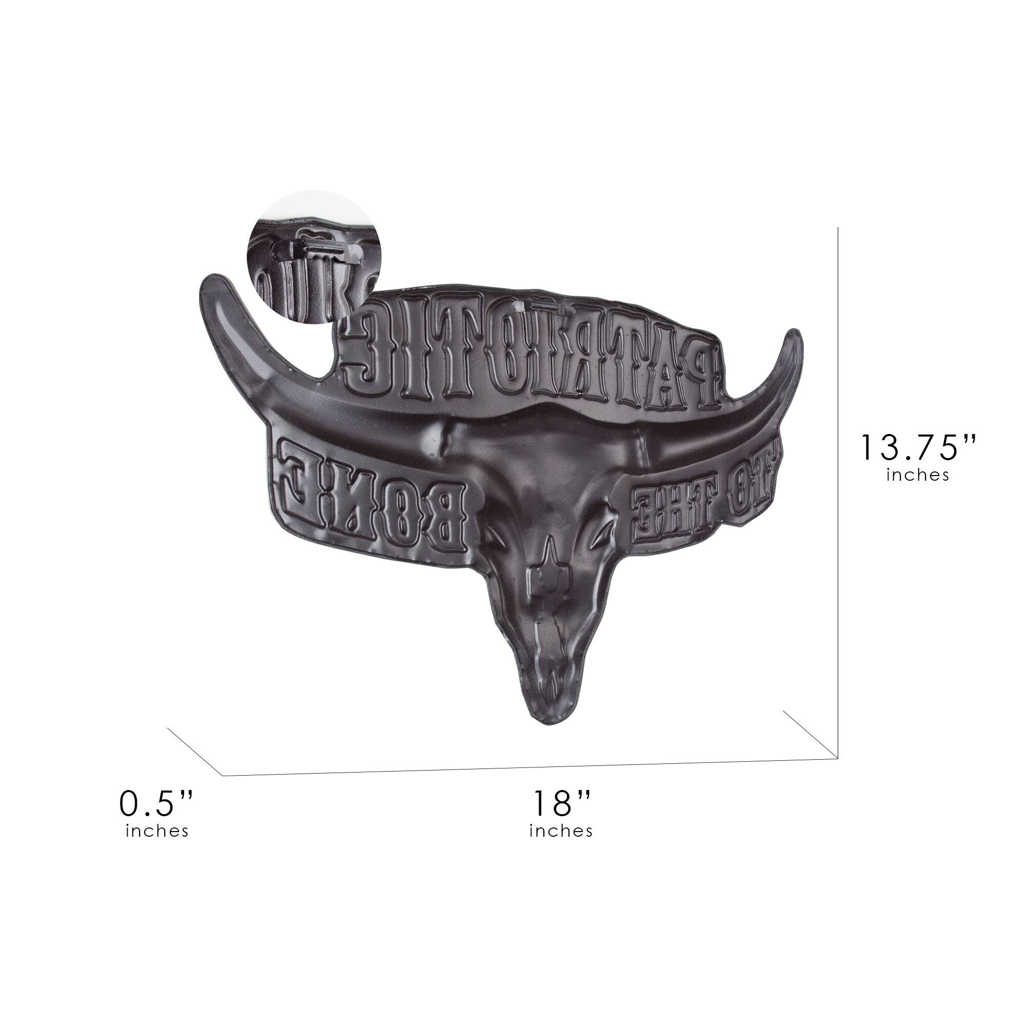Patriotic to the Bone Embossed Metal Sign