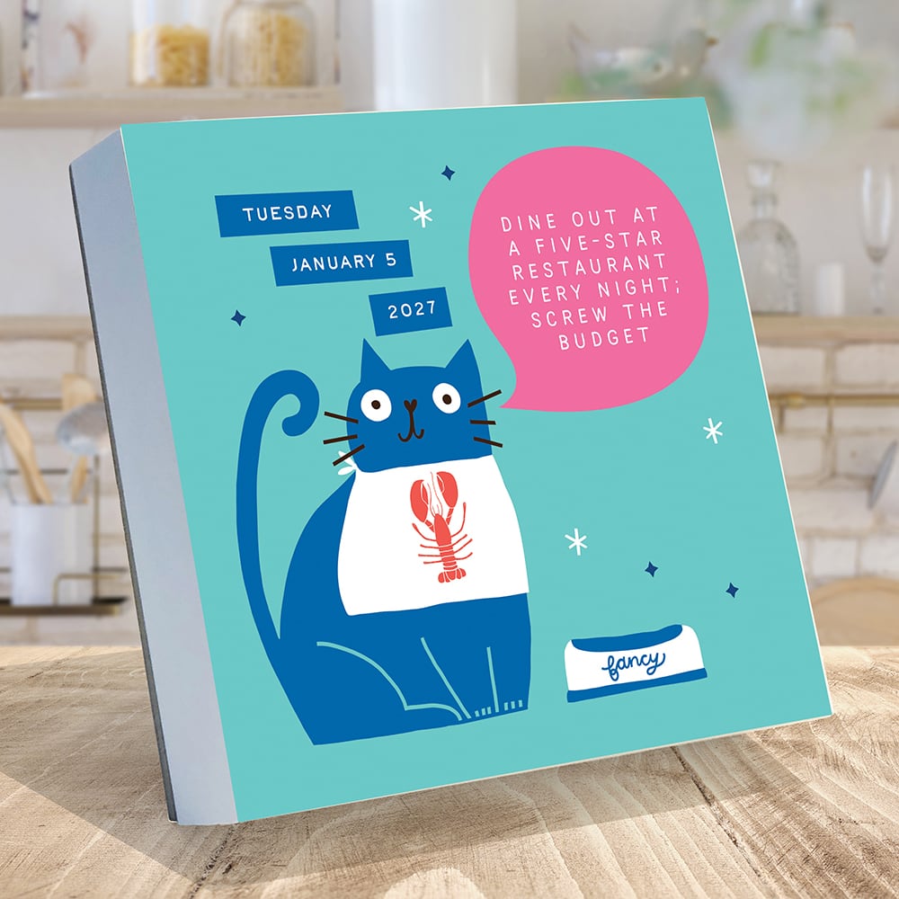 2027 Cats vs Adulting by Amy Smyth Daily Desktop Calendar