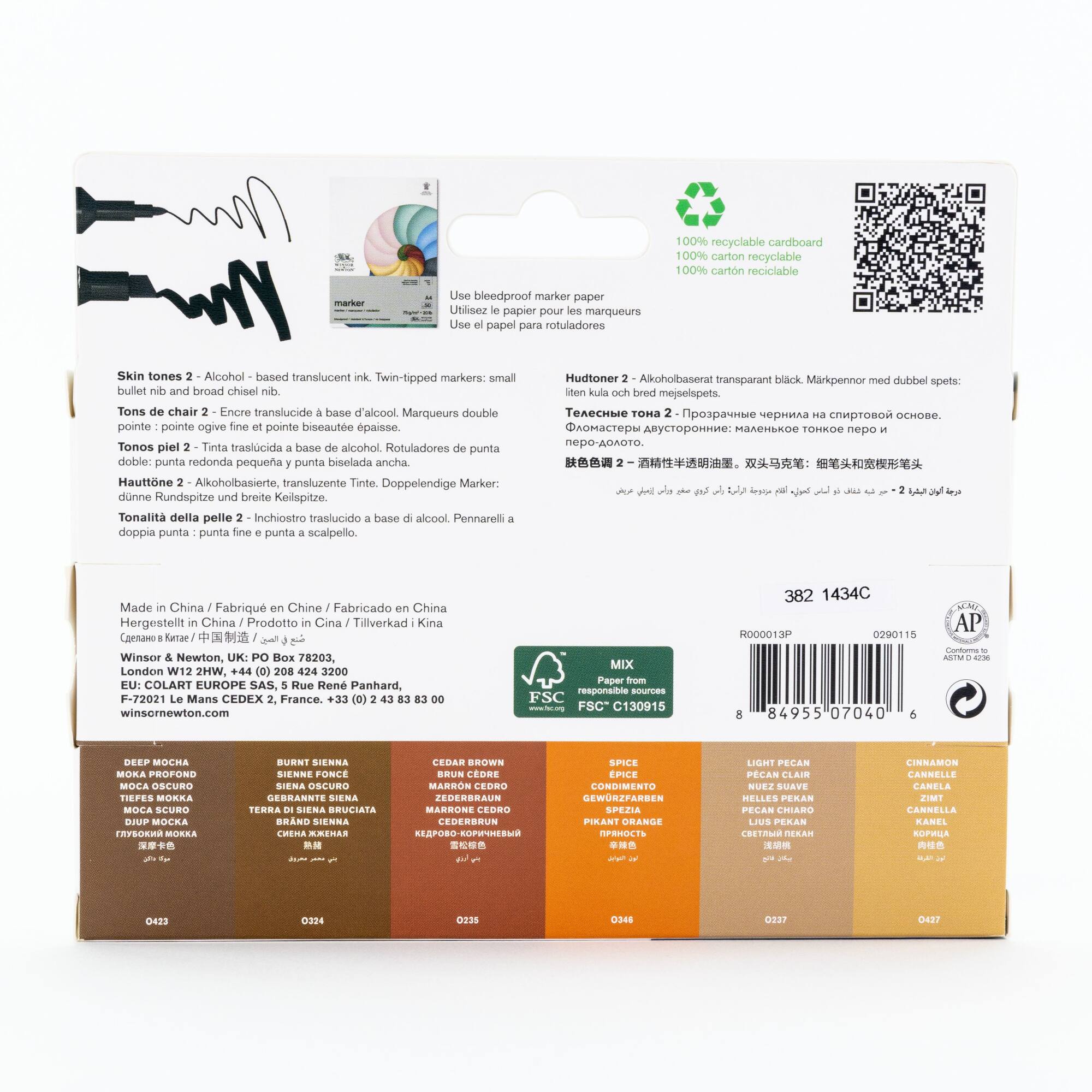 Winsor & Newton™ Promarker™ Skin Tones No.2 Set