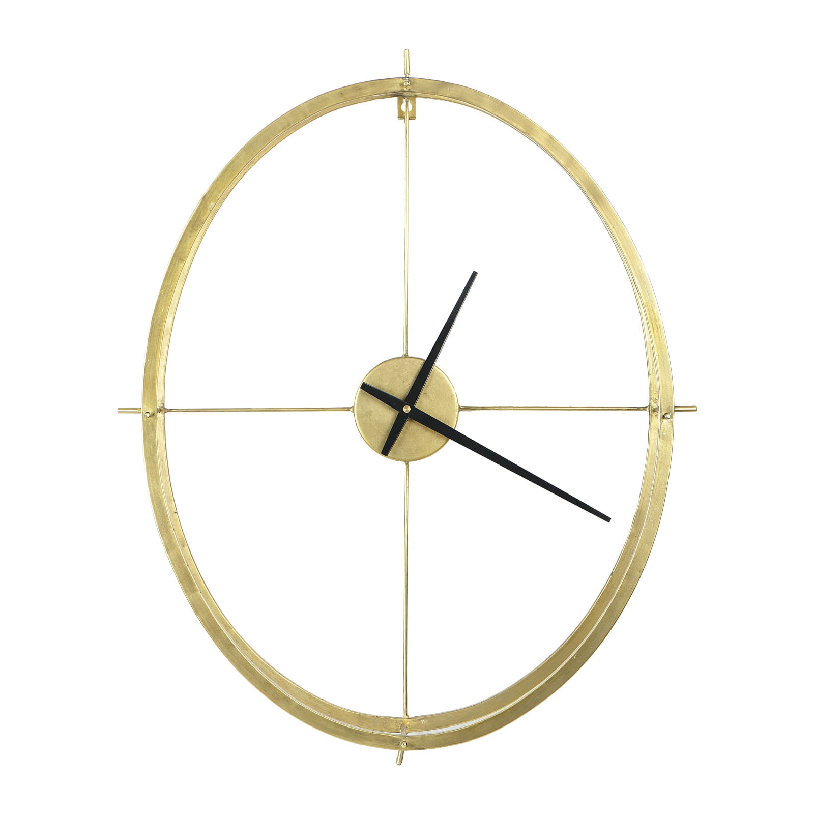 Hello Honey® 2.5ft. Gold Double Frame Round Clock