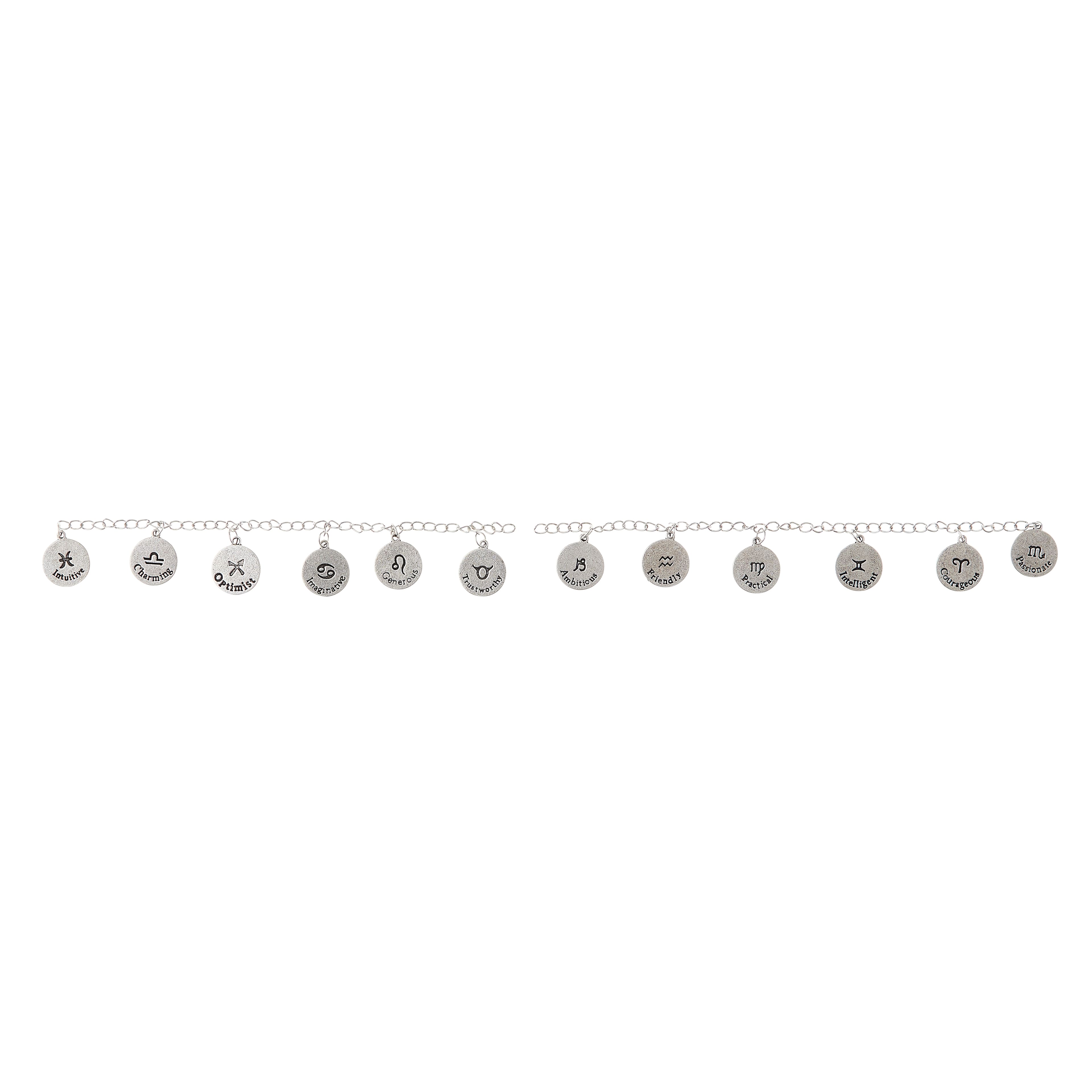 Silver Zodiac Metal Beads, 17mm by Bead Landing™