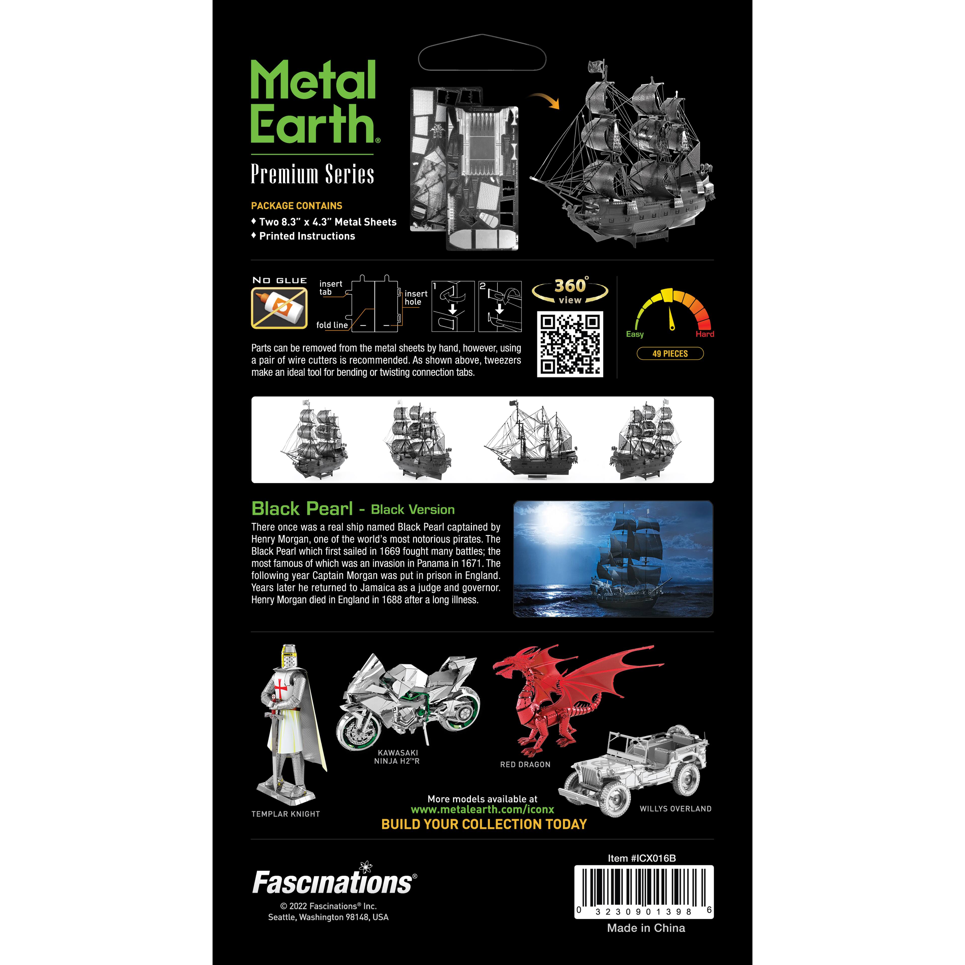 Metal Earth® Premium Series Black Pearl Black Version Steel Model Kit