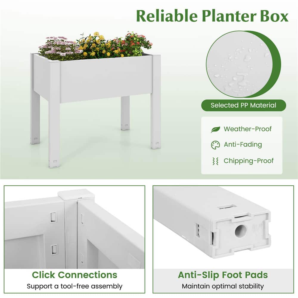Costway 14gal. Raised Garden Bed with Water Level Indicator & Drainage Hole