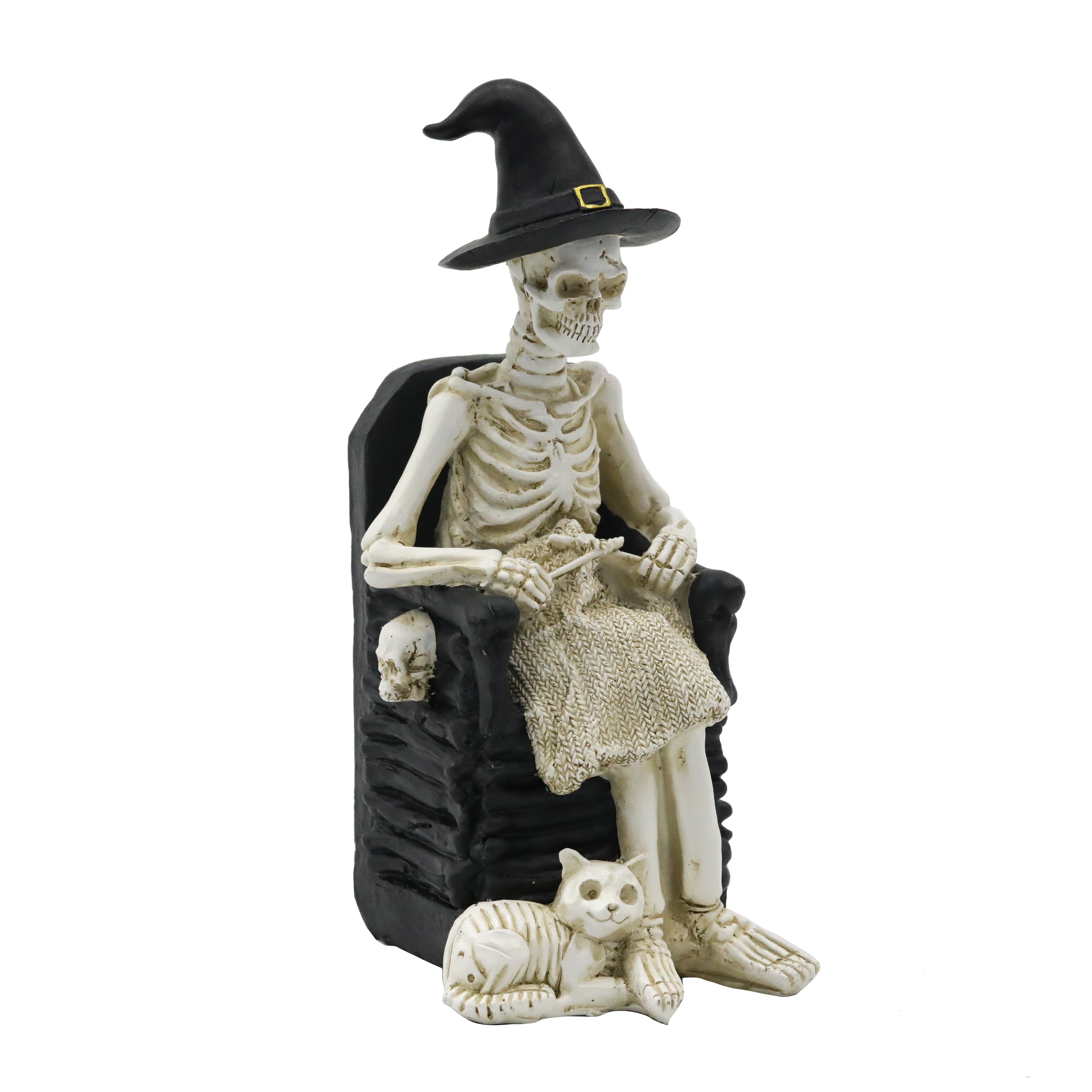 8.2" Knitting Witch Skeleton Tabletop Décor by Ashland®