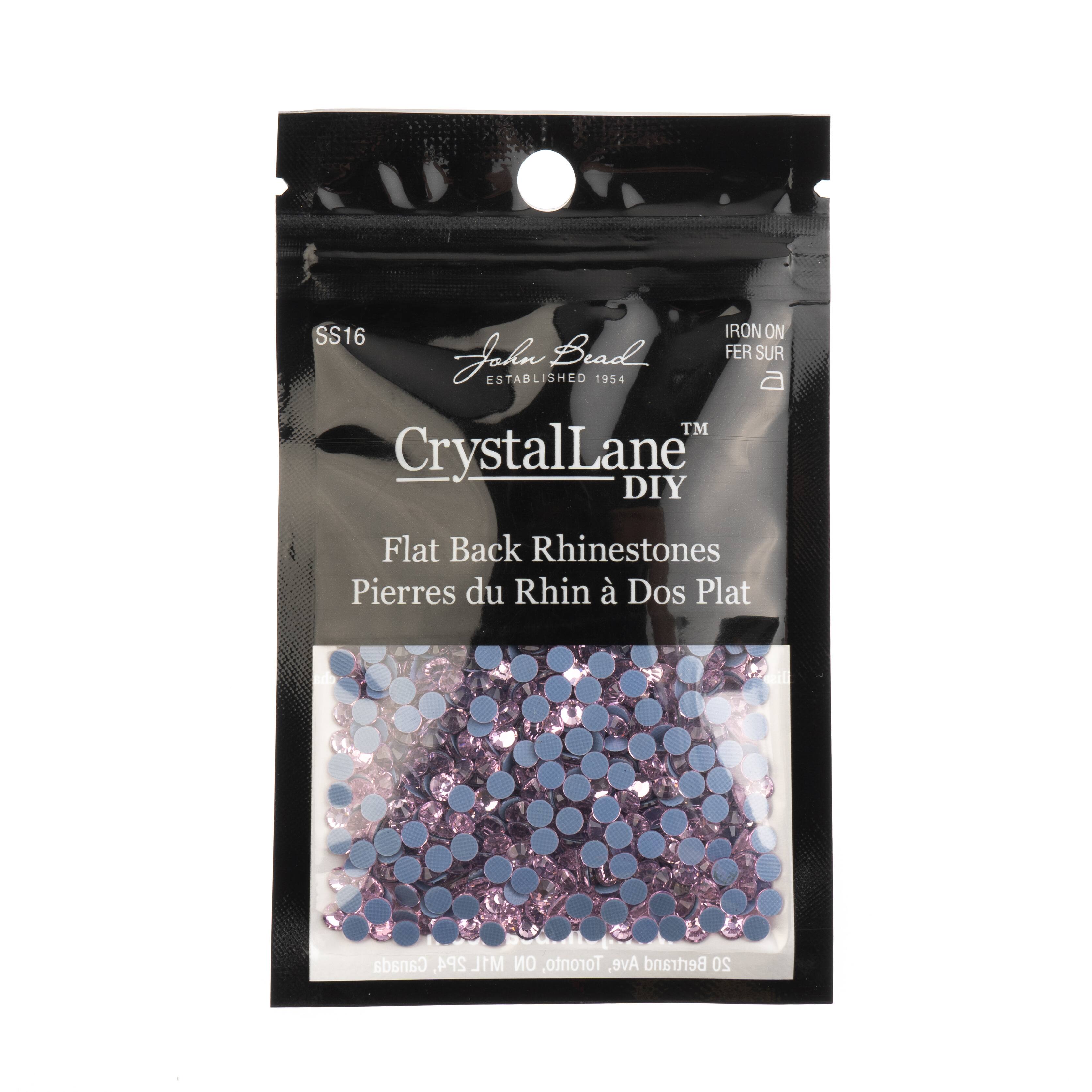 Crystal Lane DIY SS16 Round Glass Hotfix Flatback Rhinestones, 1,440ct.