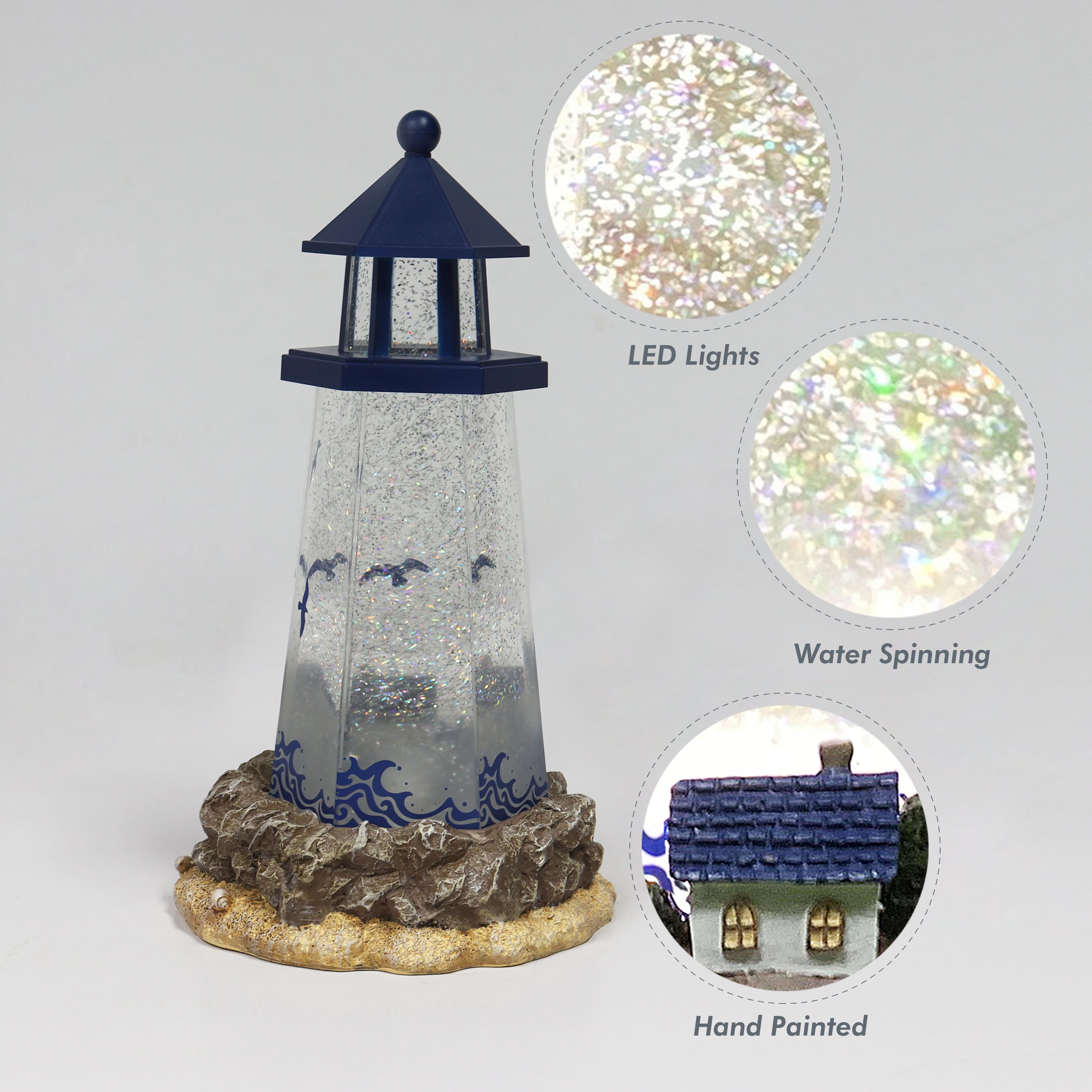Moments in Time 11.5" Acrylic Lighthouse Décor