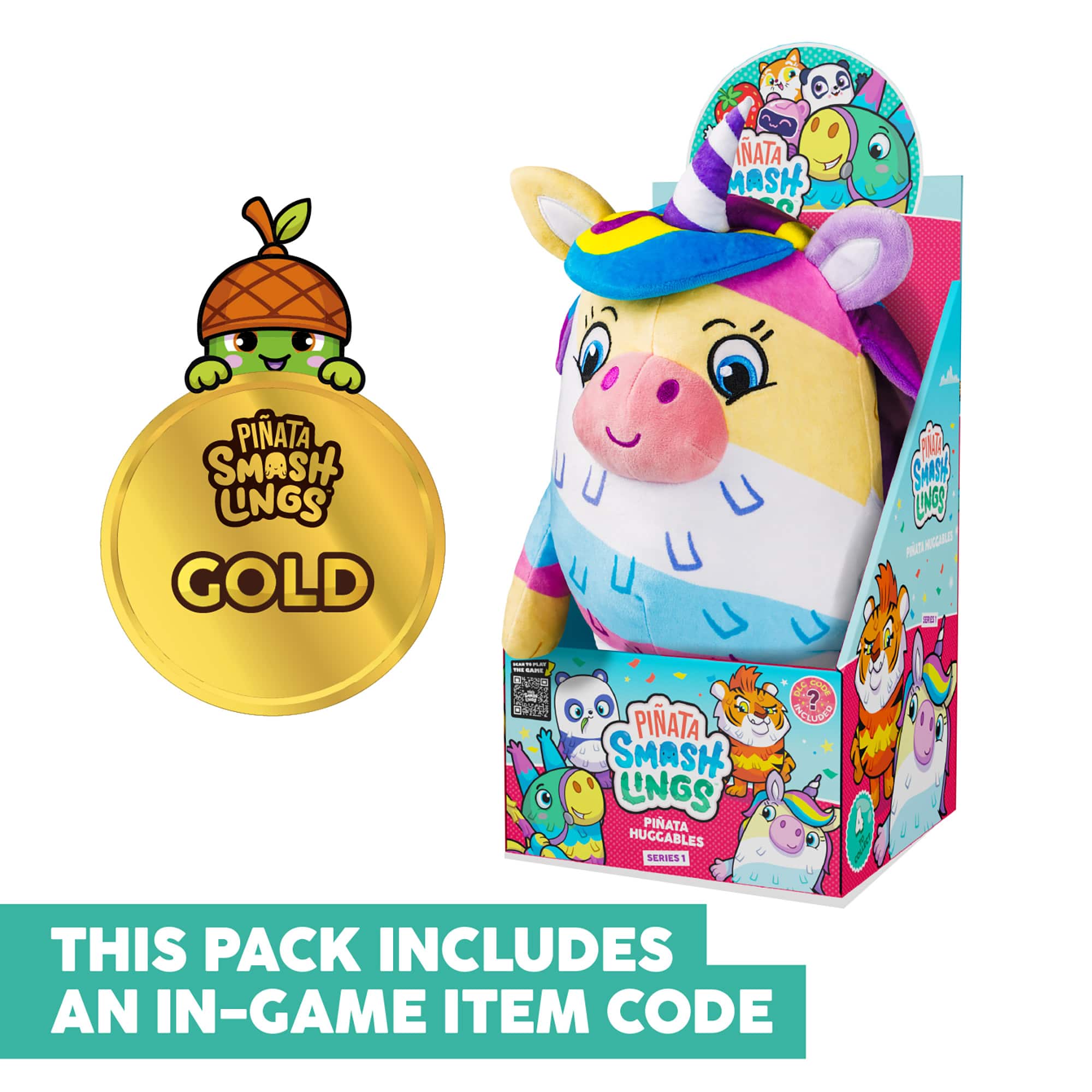 Piñata Smashlings 12" Luna The Unicorn Series 1 Huggable Plush