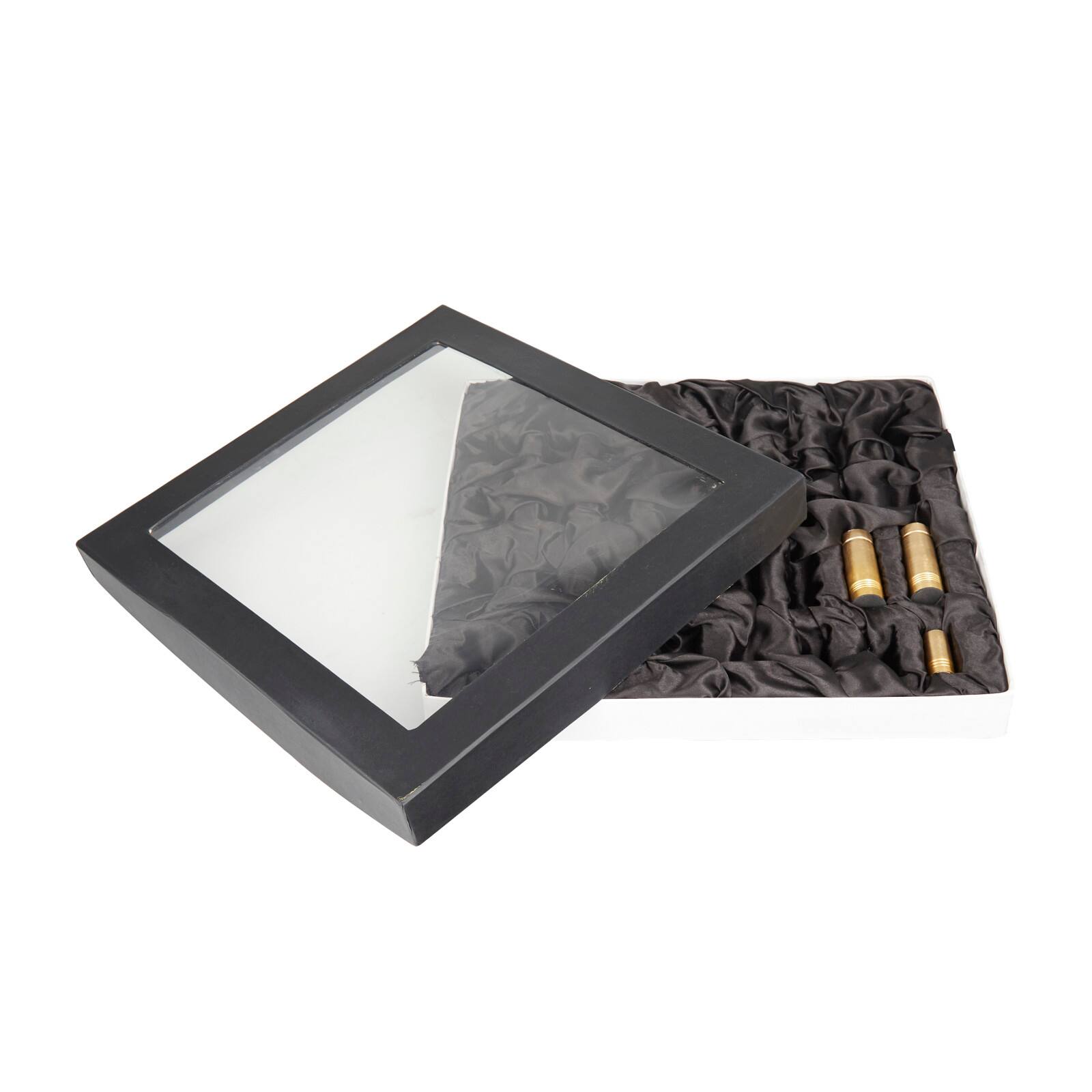 Gold Aluminum Contemporary Game Set, 14" x 14" x 4"