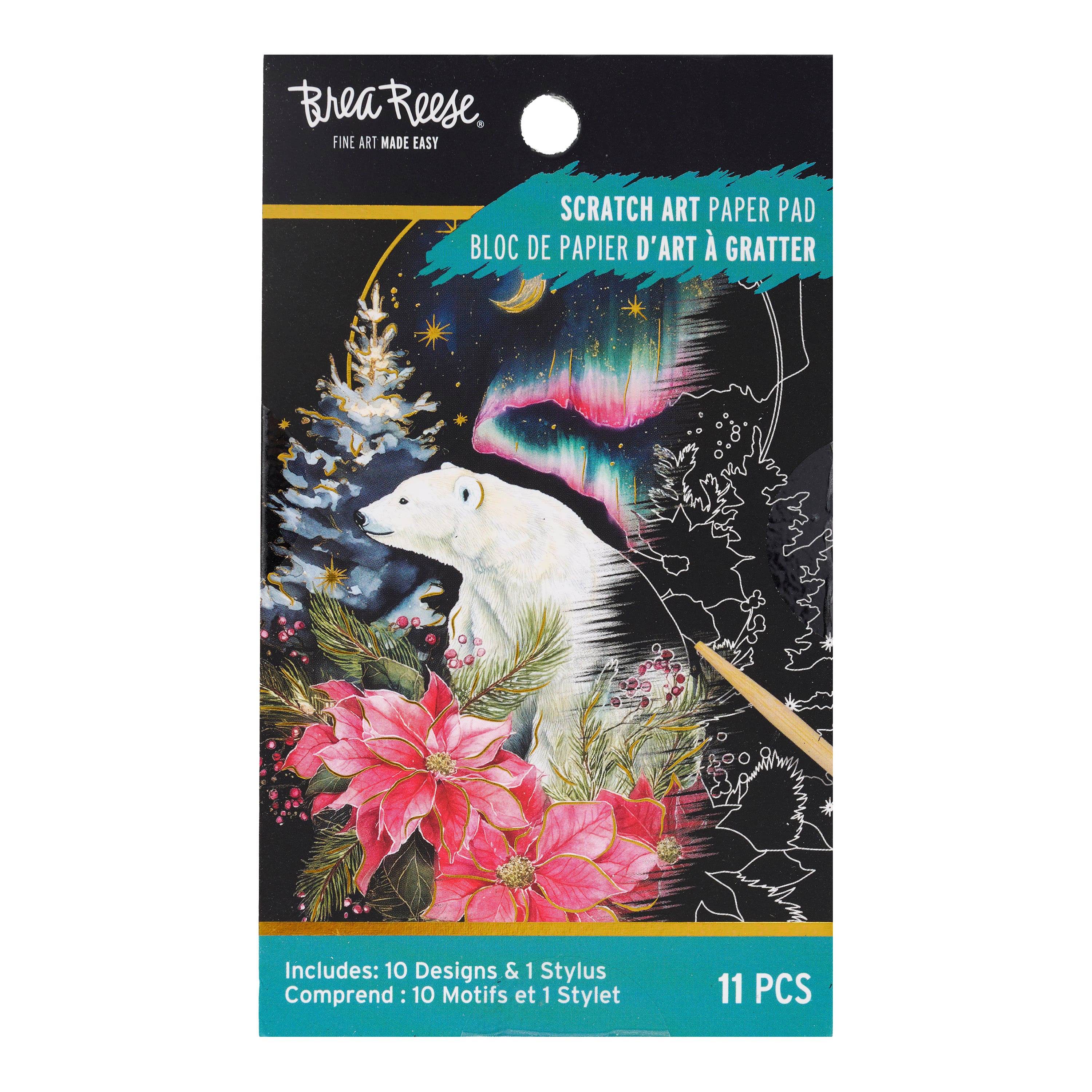 Brea Reese® Mini Aurora Scratch Art Paper Pad