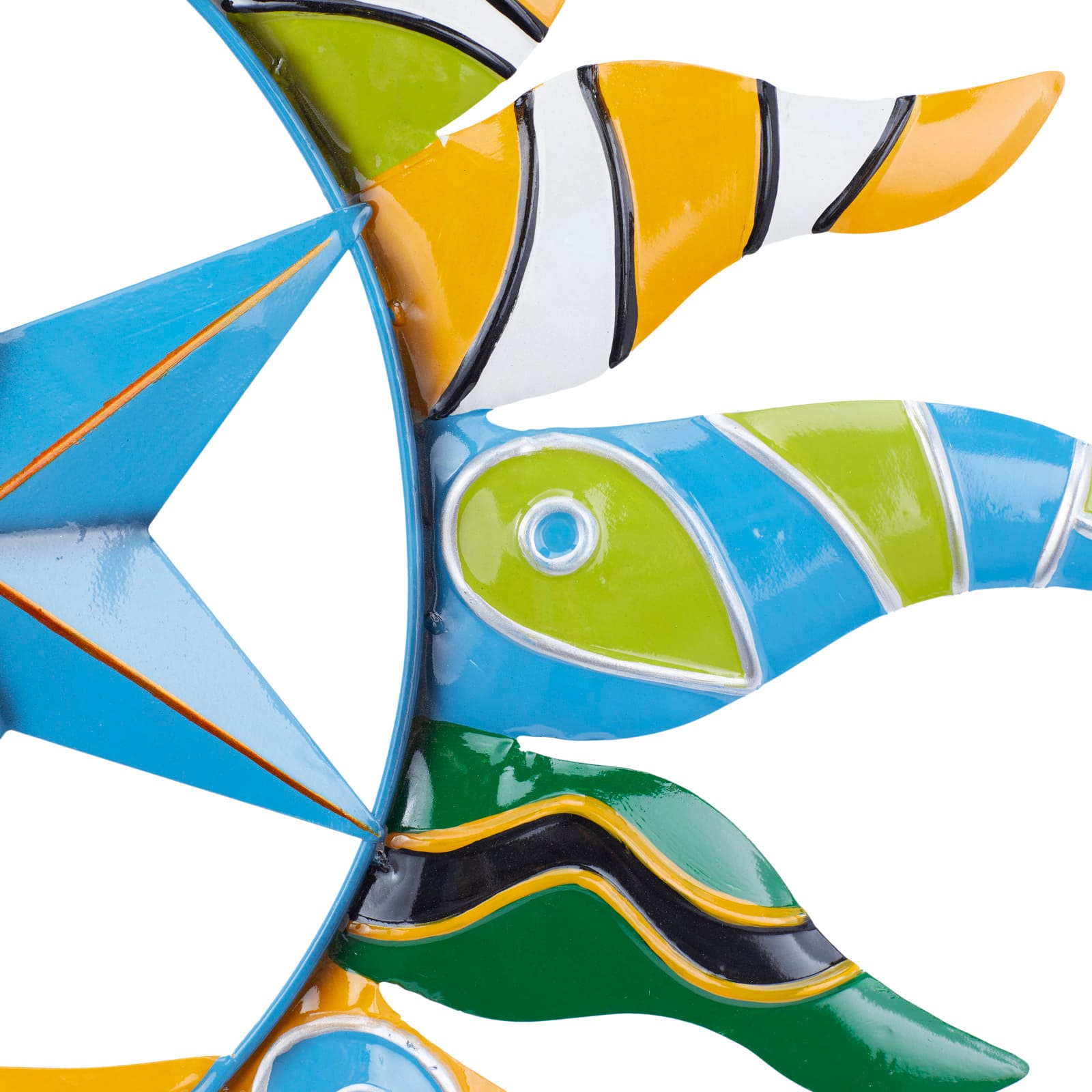 Multi Colored Iron Eclectic Stars Wall Decor, 36" x 2" x 36"