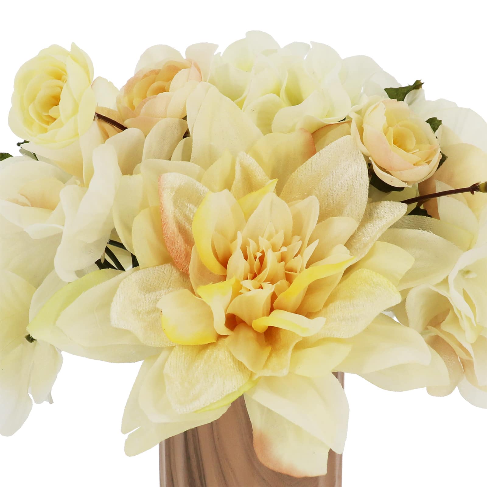 10" White & Yellow Flower Ceramic Vase Tabletop Décor by Ashland®