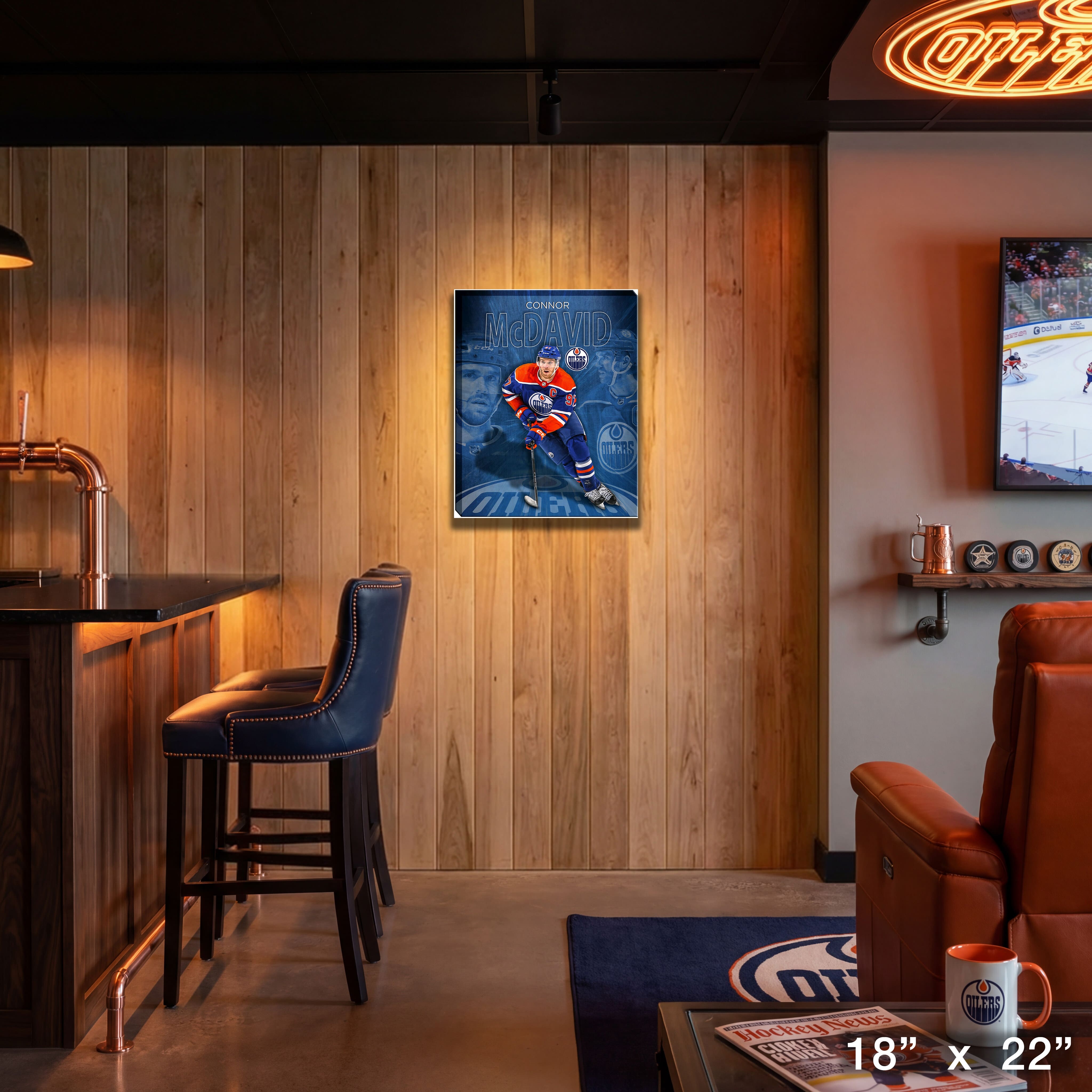 Connor McDavid 16" x 20" Canvas Collage Oilers-V