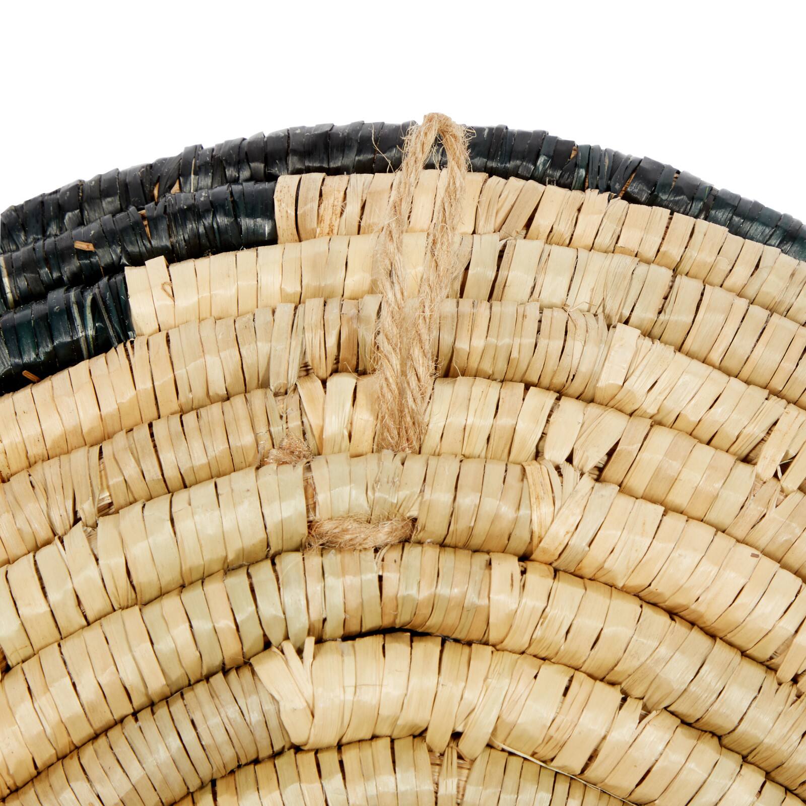 Set of 3 Black Wood Boho Style Wall Decor 20", 18", 16"