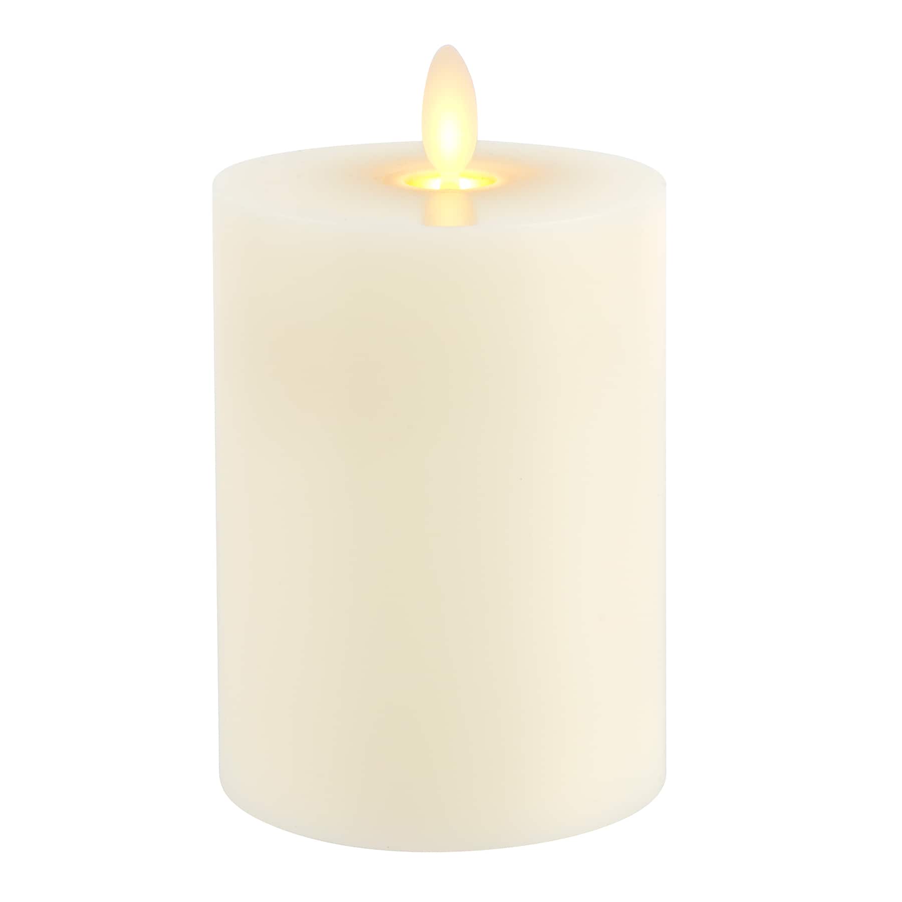 3" x 4" LED Wax Pillar Candle with Moving Flame by Ashland