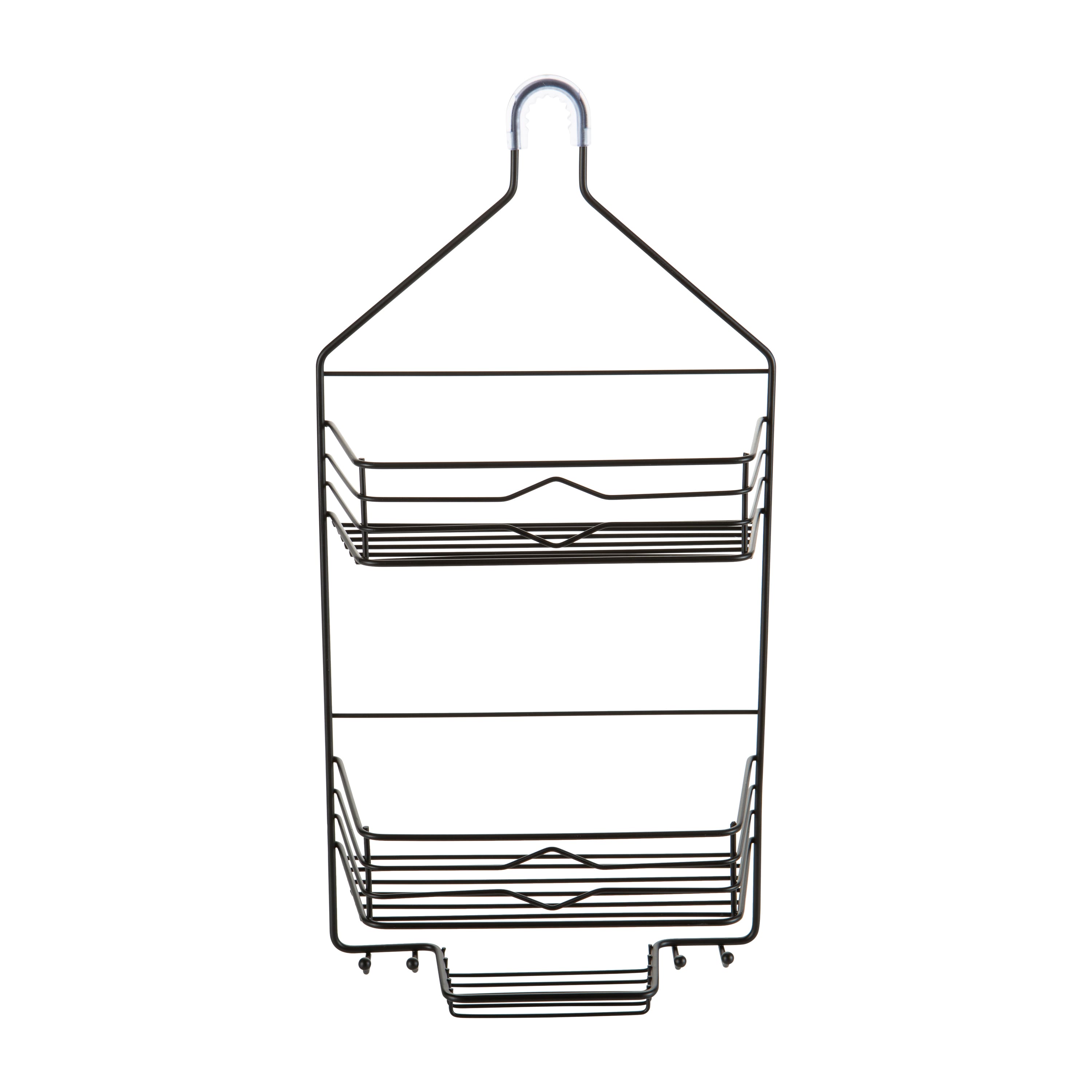 Bath Bliss Matte Black 2 Tier Aztec Shower Caddy