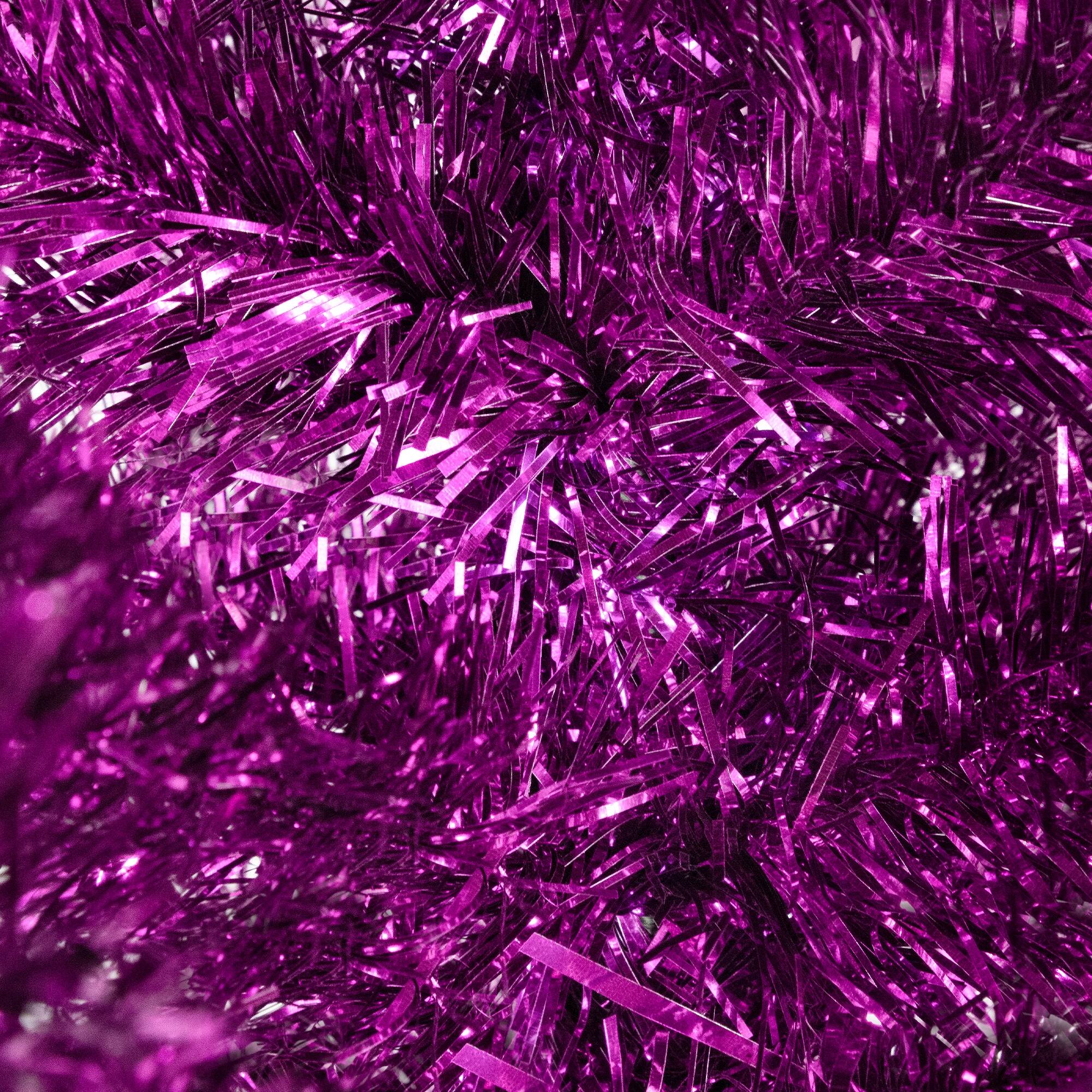 2ft. Unlit Purple Tinsel Artificial Christmas Tree
