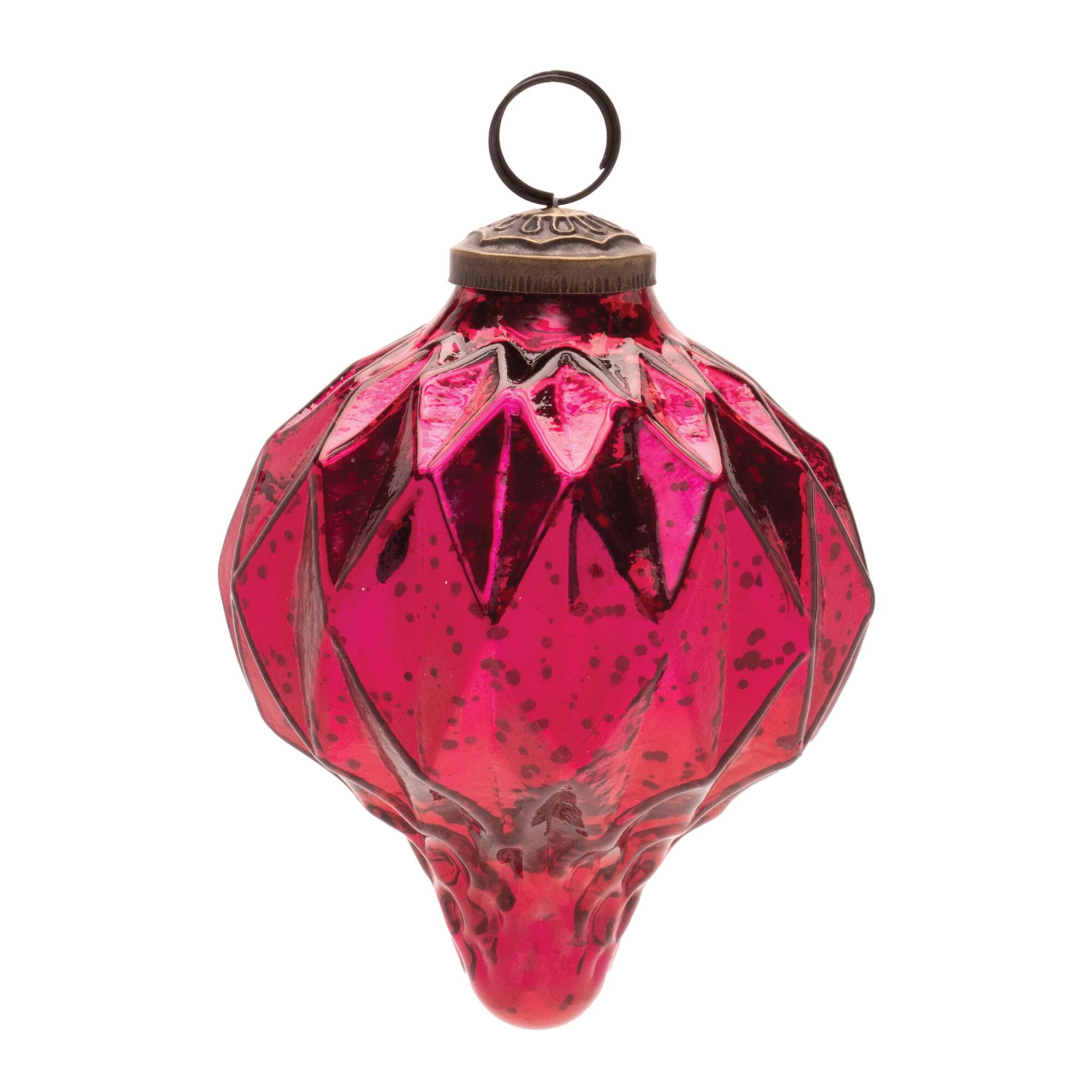 4.75" Harlequin Mercury Glass Onion Ornament, 6ct.