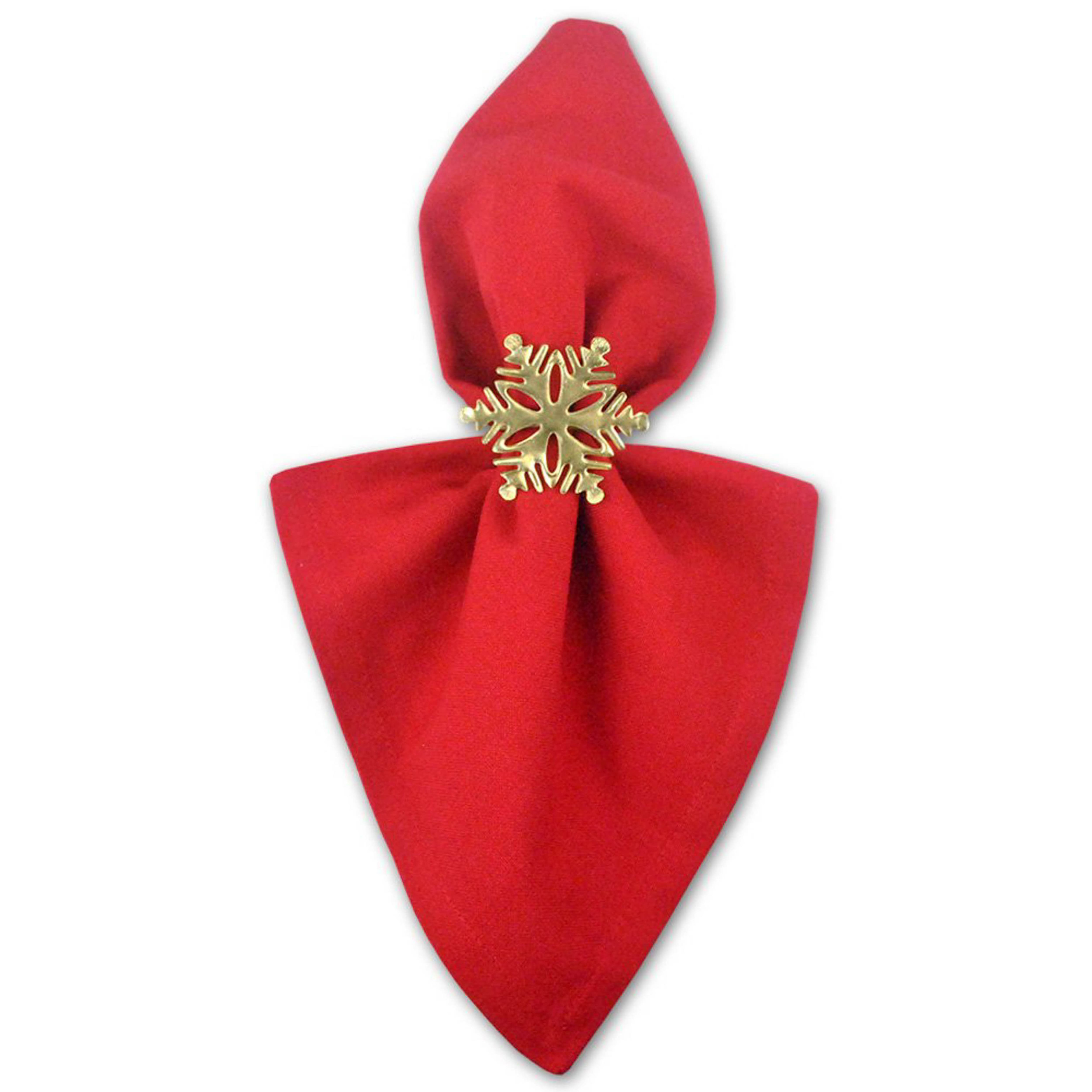 DII® Gold Snowflake Napkin Rings, 6ct.