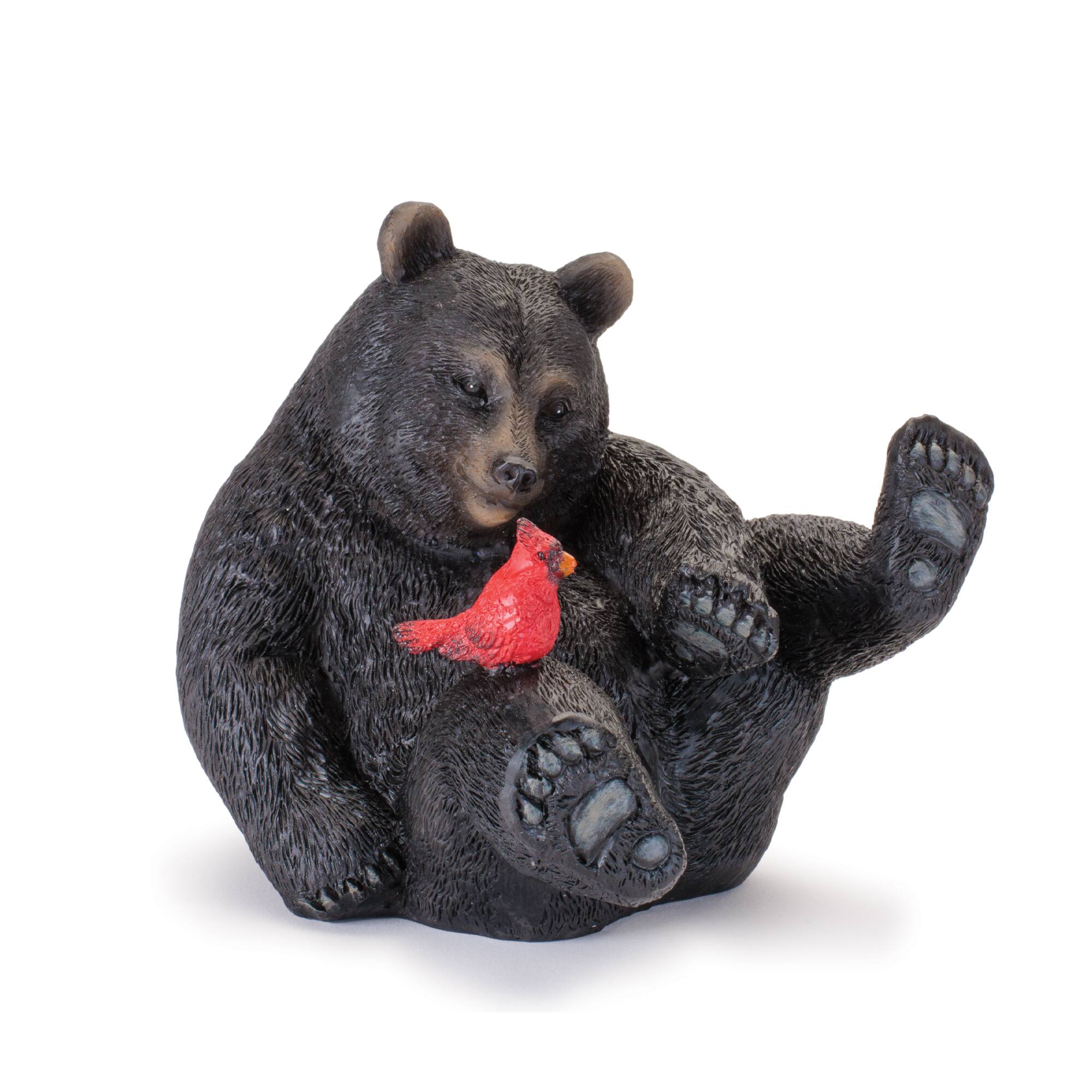 Melrose Black Bear with Cardinal Bird Set