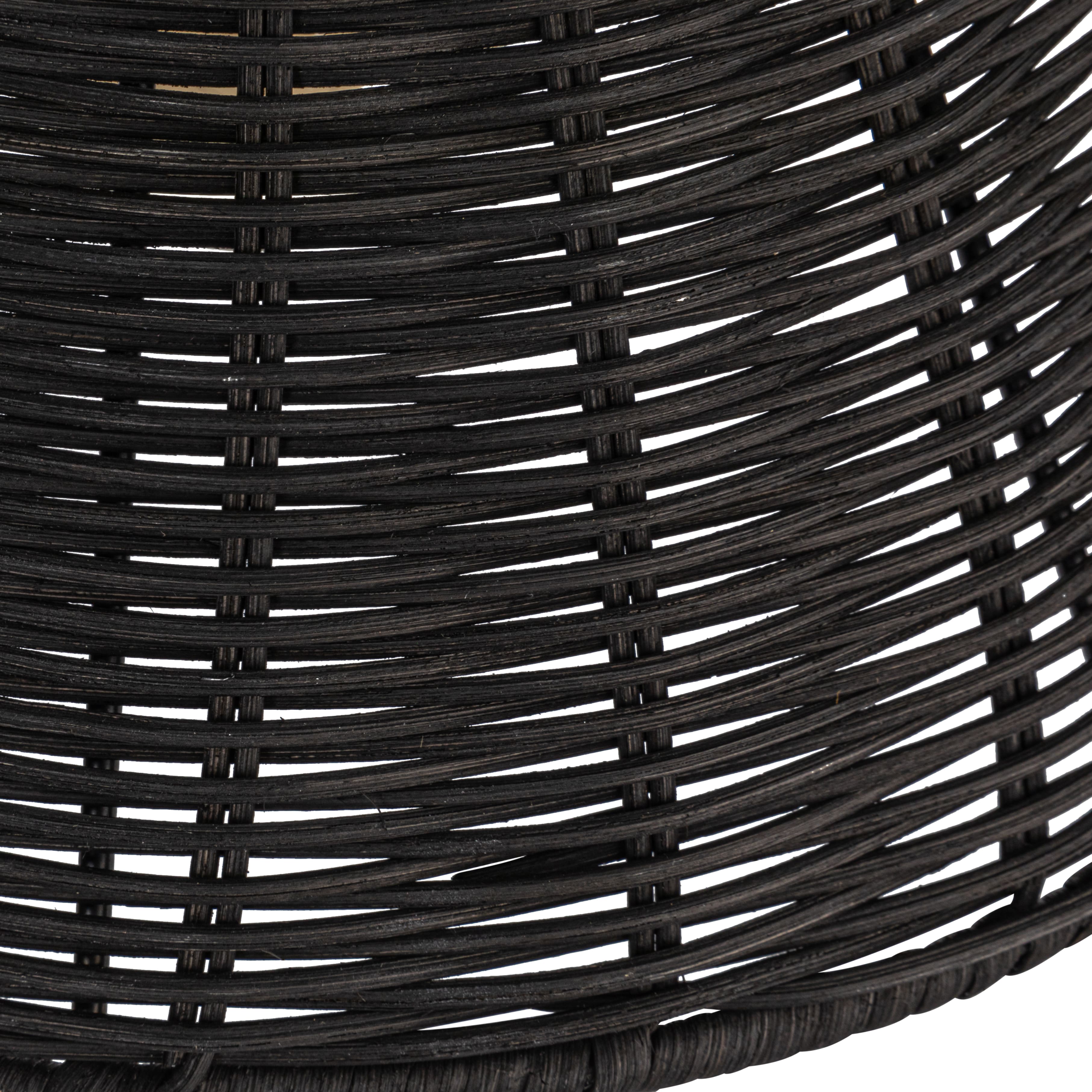 Hello Honey® 28.9" Adjustable Antique Brass Finish Wall Sconce with Black Rattan Shade