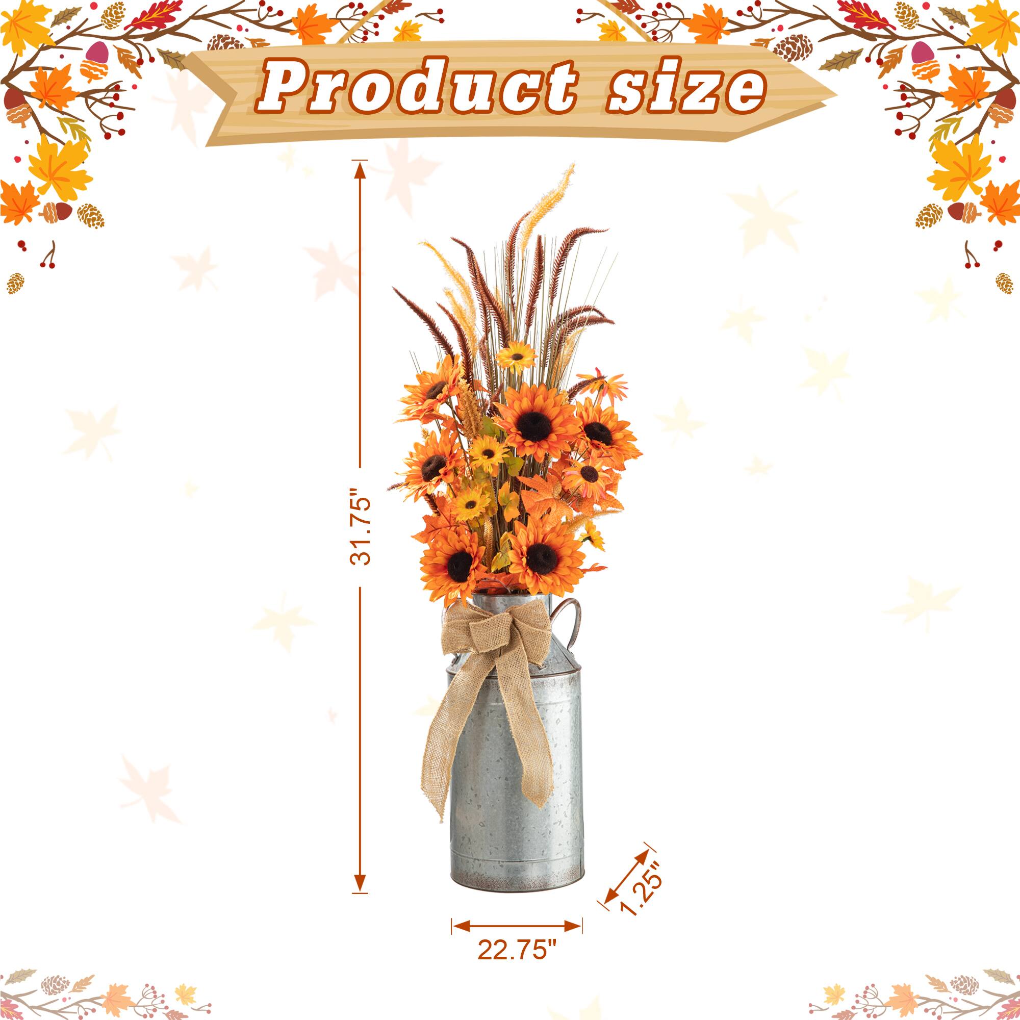 Glitzhome® 39.75" Fall Sunflower Leaf Potted Tree