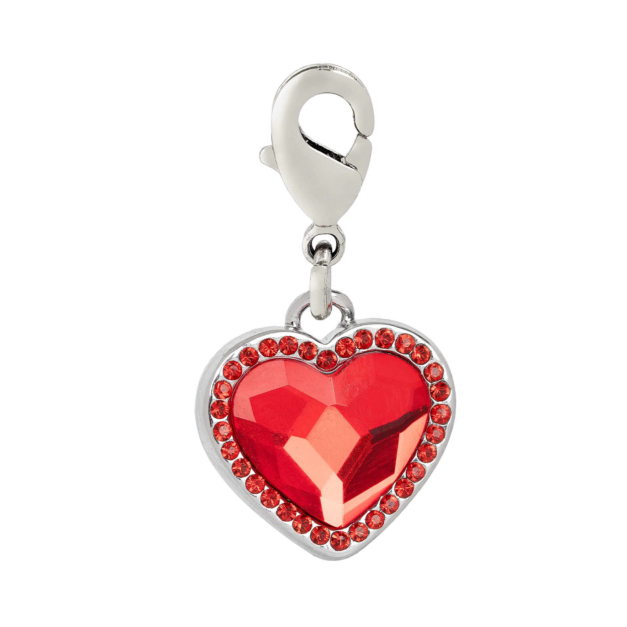 Light Siam Filagree Heart Austrian Crystal Charm by Bead Landing™